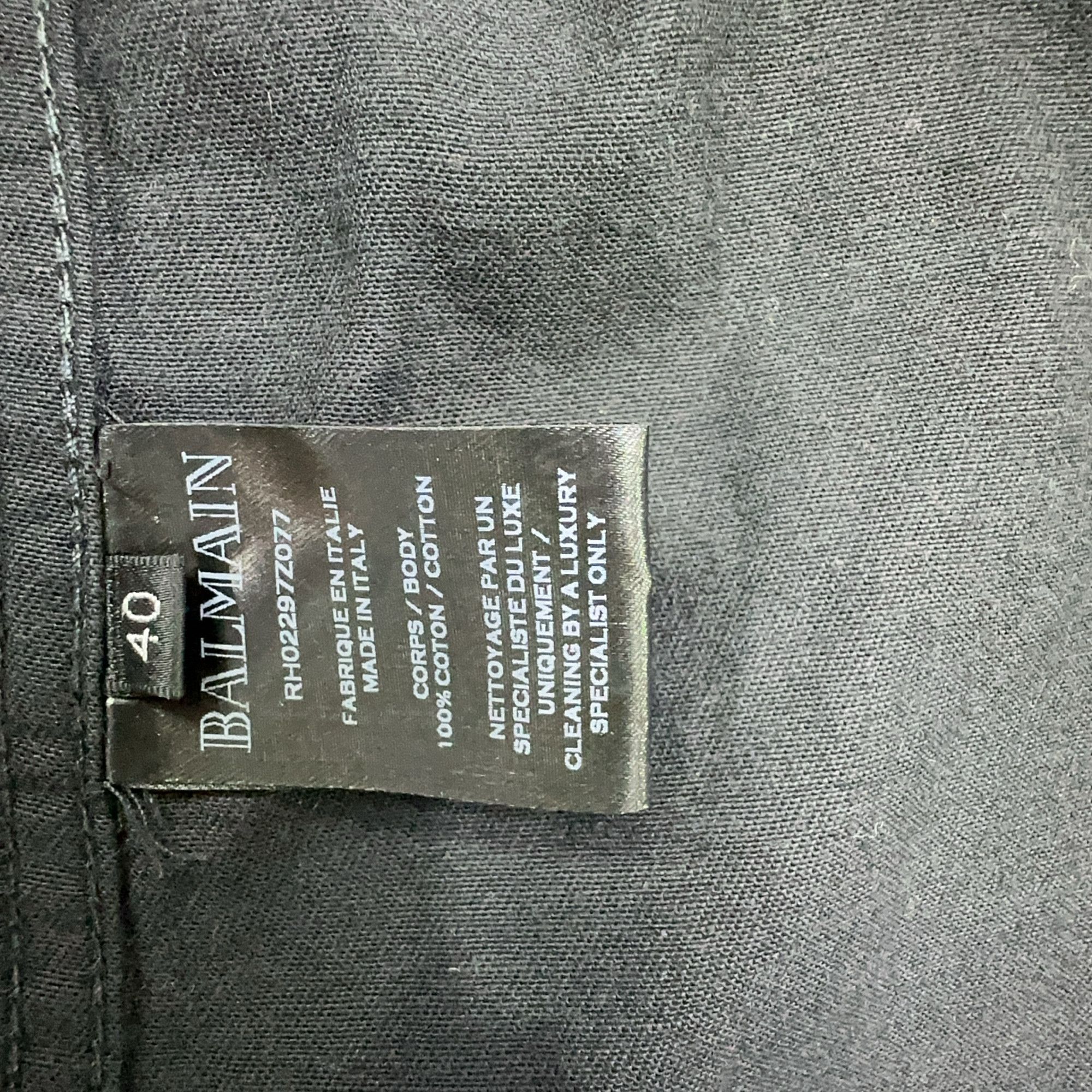 Balmain Balmain Logo Long Sleeve Shirt US XXS / EU 40 Size US XXS / EU 40 - 5 Thumbnail