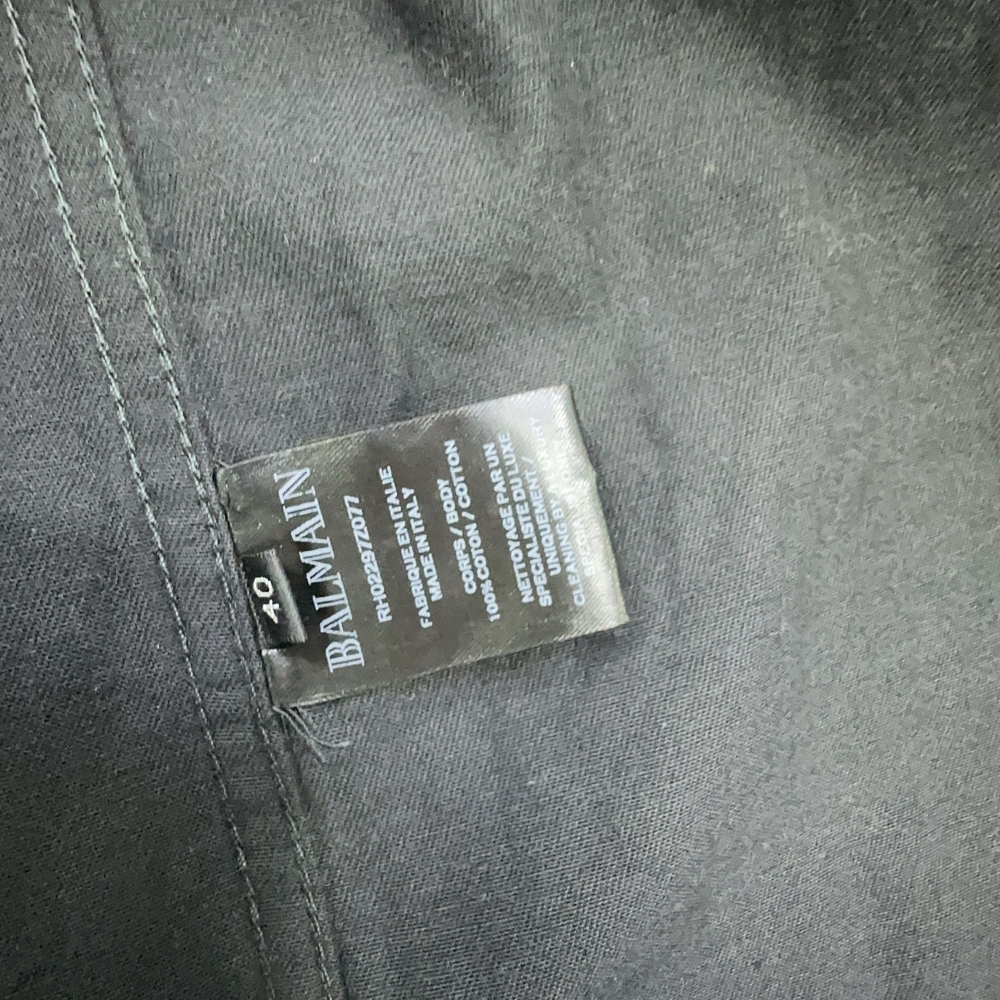 Balmain Balmain Logo Long Sleeve Shirt US XXS / EU 40 Size US XXS / EU 40 - 4 Thumbnail
