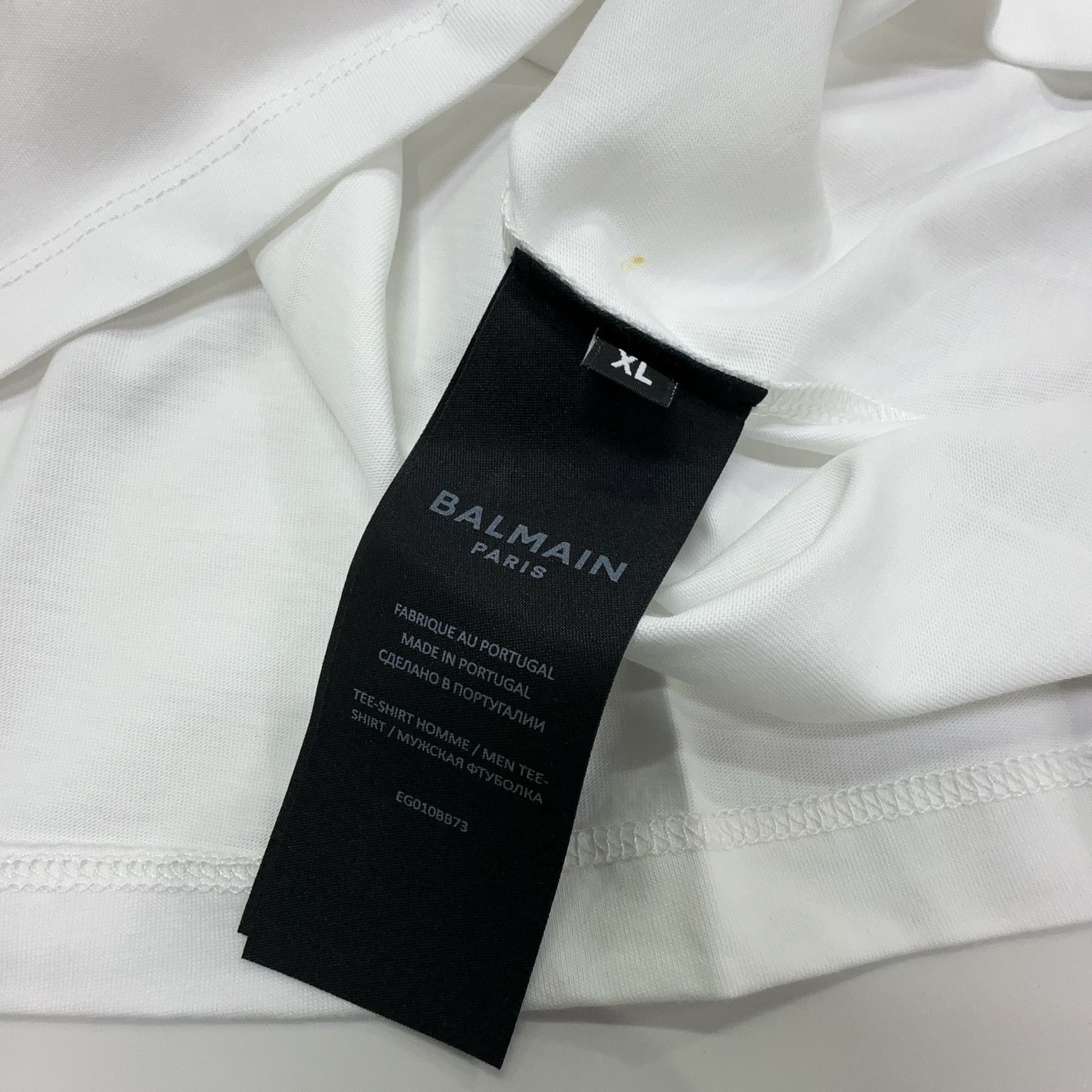 Balmain Balmain Logo Print T-Shirt White Size XL Size US XL / EU 56 / 4 - 3 Thumbnail