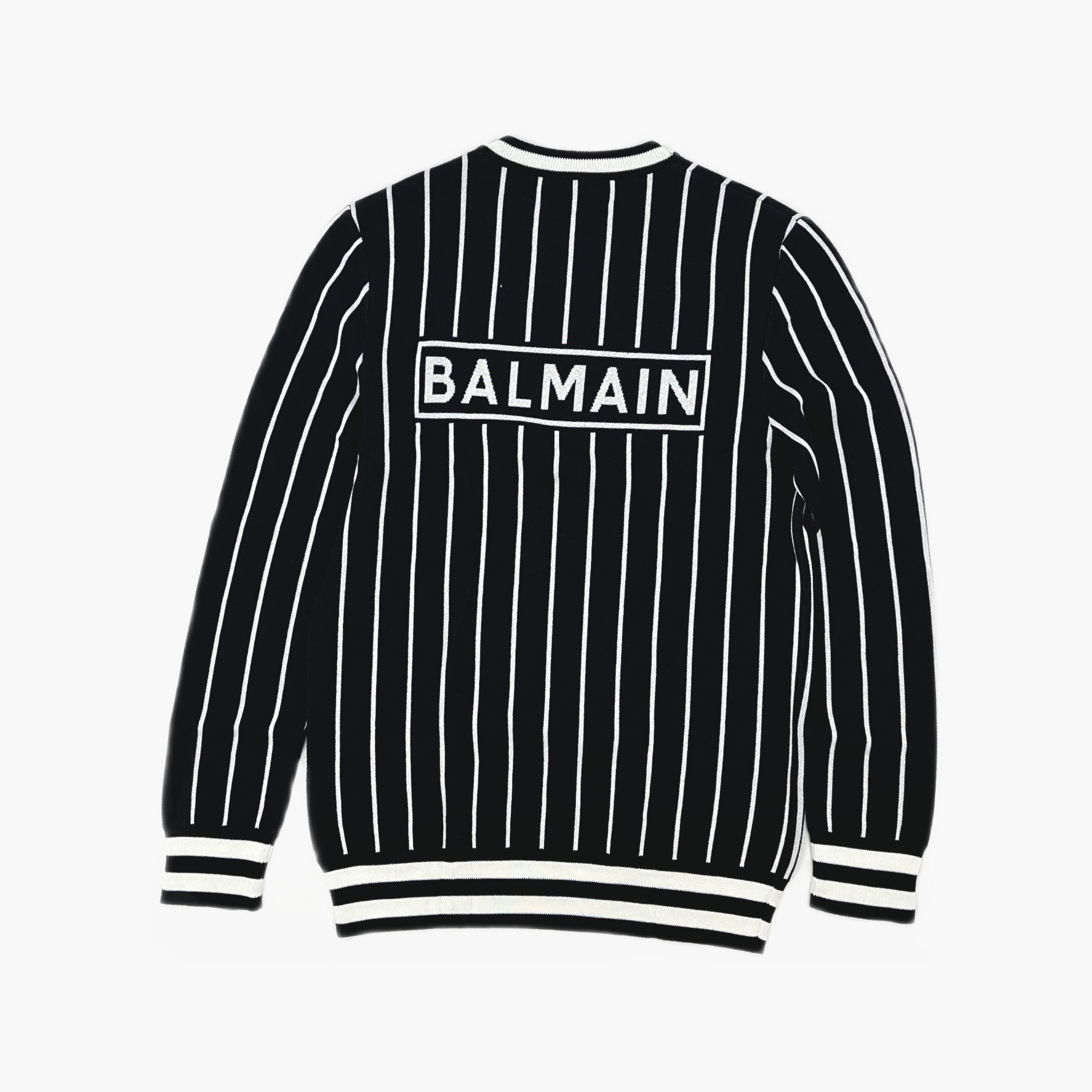 Balmain Balmain Logo Striped Sweater Size M Size US M / EU 48-50 / 2 - 2 Thumbnail