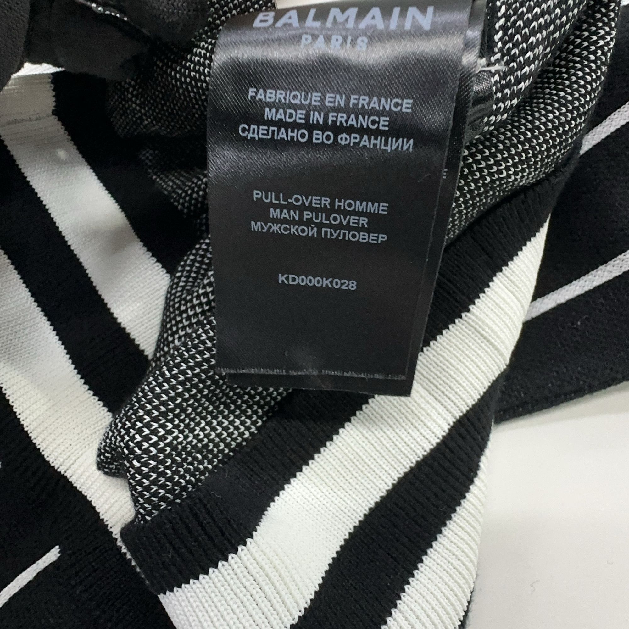 Balmain Balmain Logo Striped Sweater Size M Size US M / EU 48-50 / 2 - 5 Thumbnail