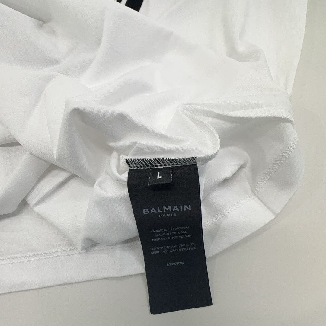 Balmain Balmain Logo Print T-Shirt Size L Size US L / EU 52-54 / 3 - 3 Thumbnail