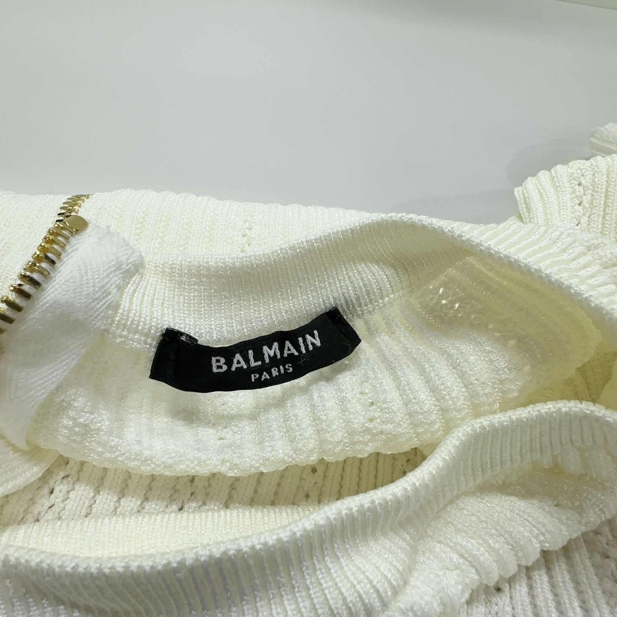 Balmain Balmain Ribbed Knit Mini Dress Size 40 Size M / US 6-8 / IT 42-44 - 4 Thumbnail