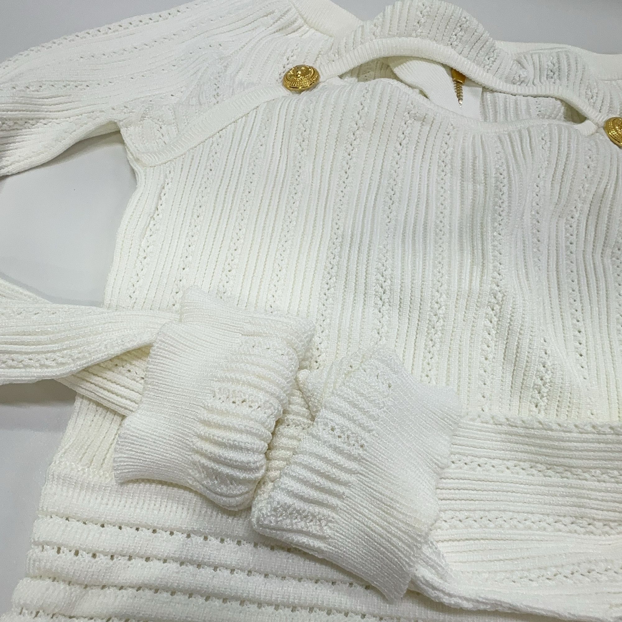 Balmain Balmain Ribbed Knit Mini Dress Size 40 Size M / US 6-8 / IT 42-44 - 9 Thumbnail