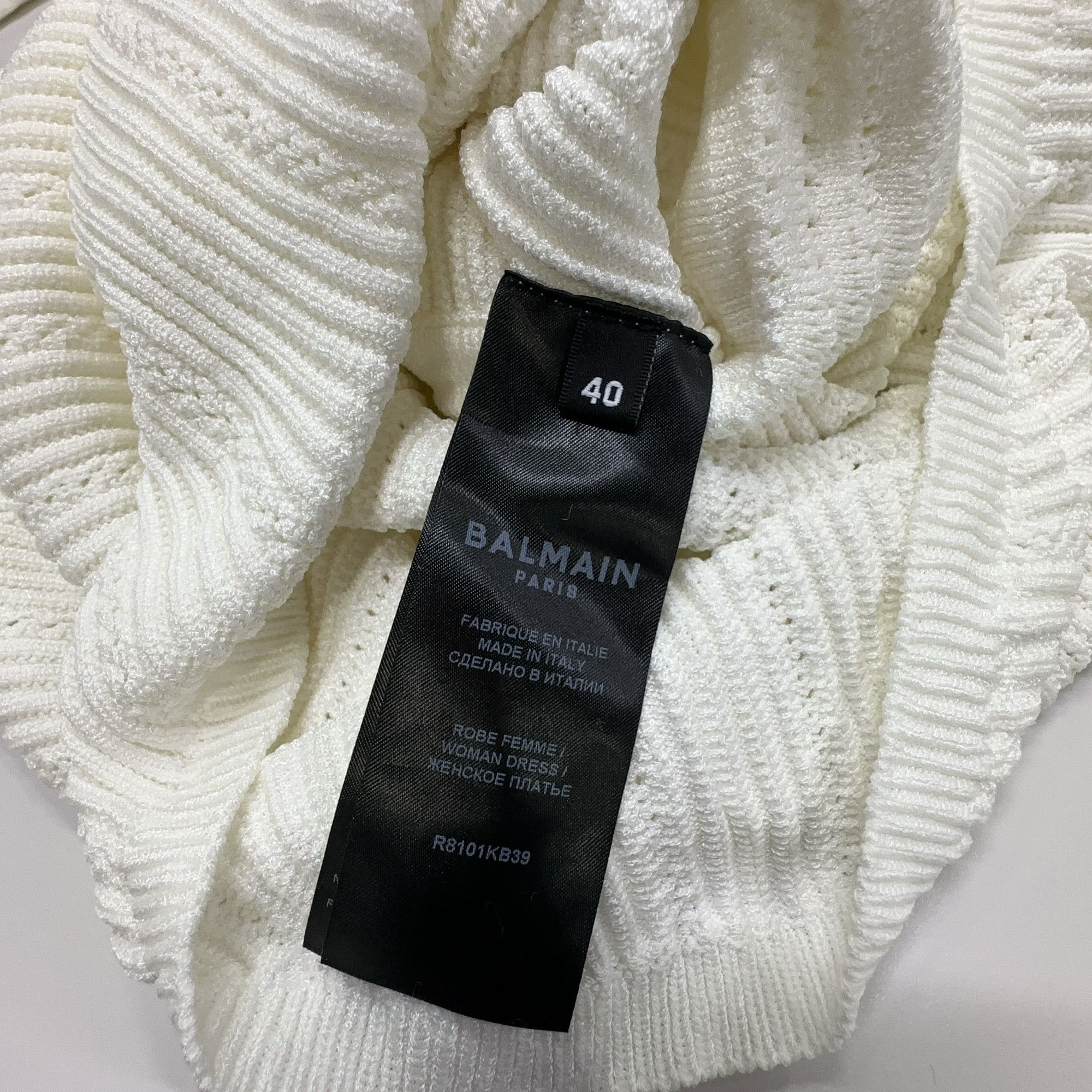 Balmain Balmain Ribbed Knit Mini Dress Size 40 Size M / US 6-8 / IT 42-44 - 3 Thumbnail