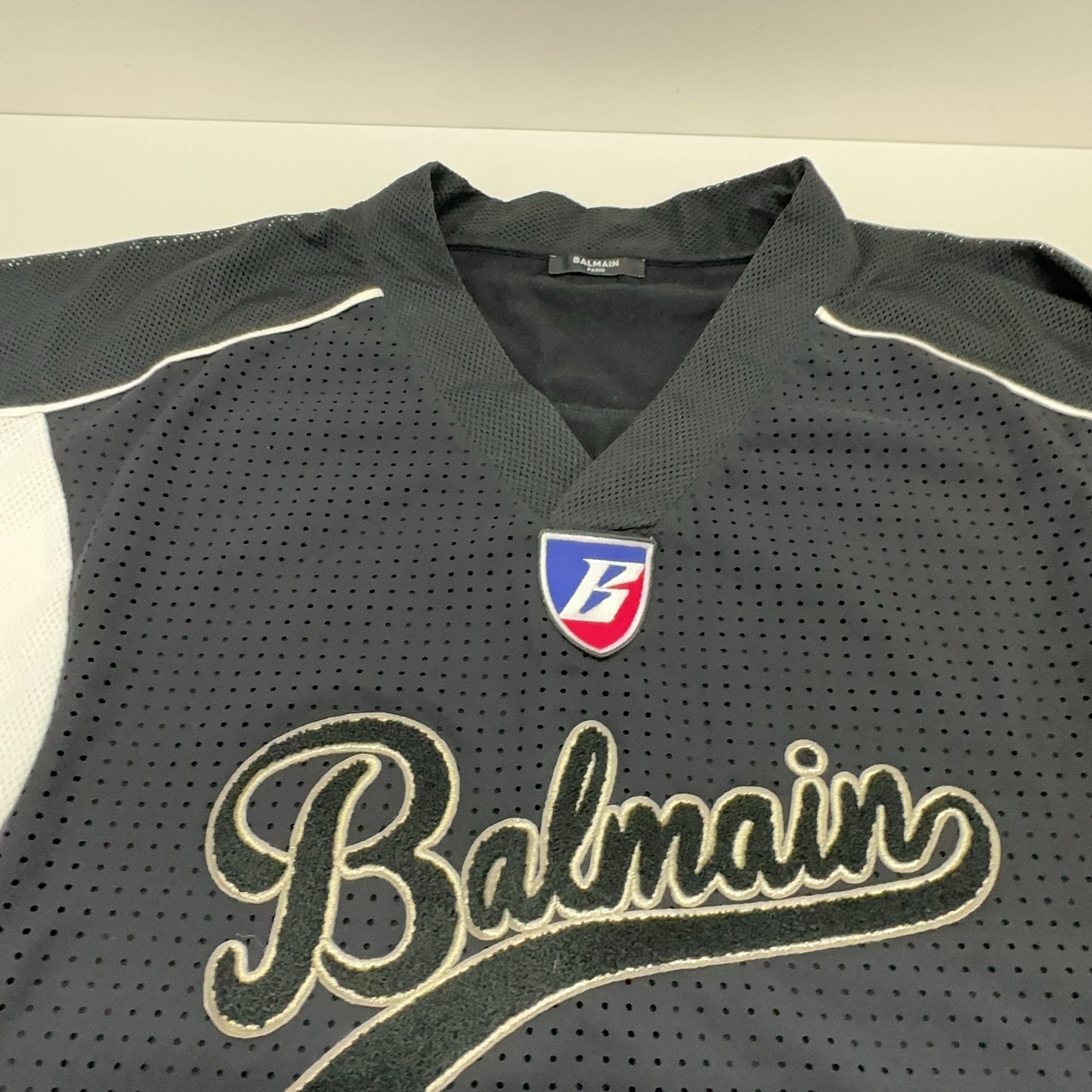 Balmain Balmain Logo Mesh Jersey XXL Size US XXL / EU 58 / 5 - 7 Thumbnail