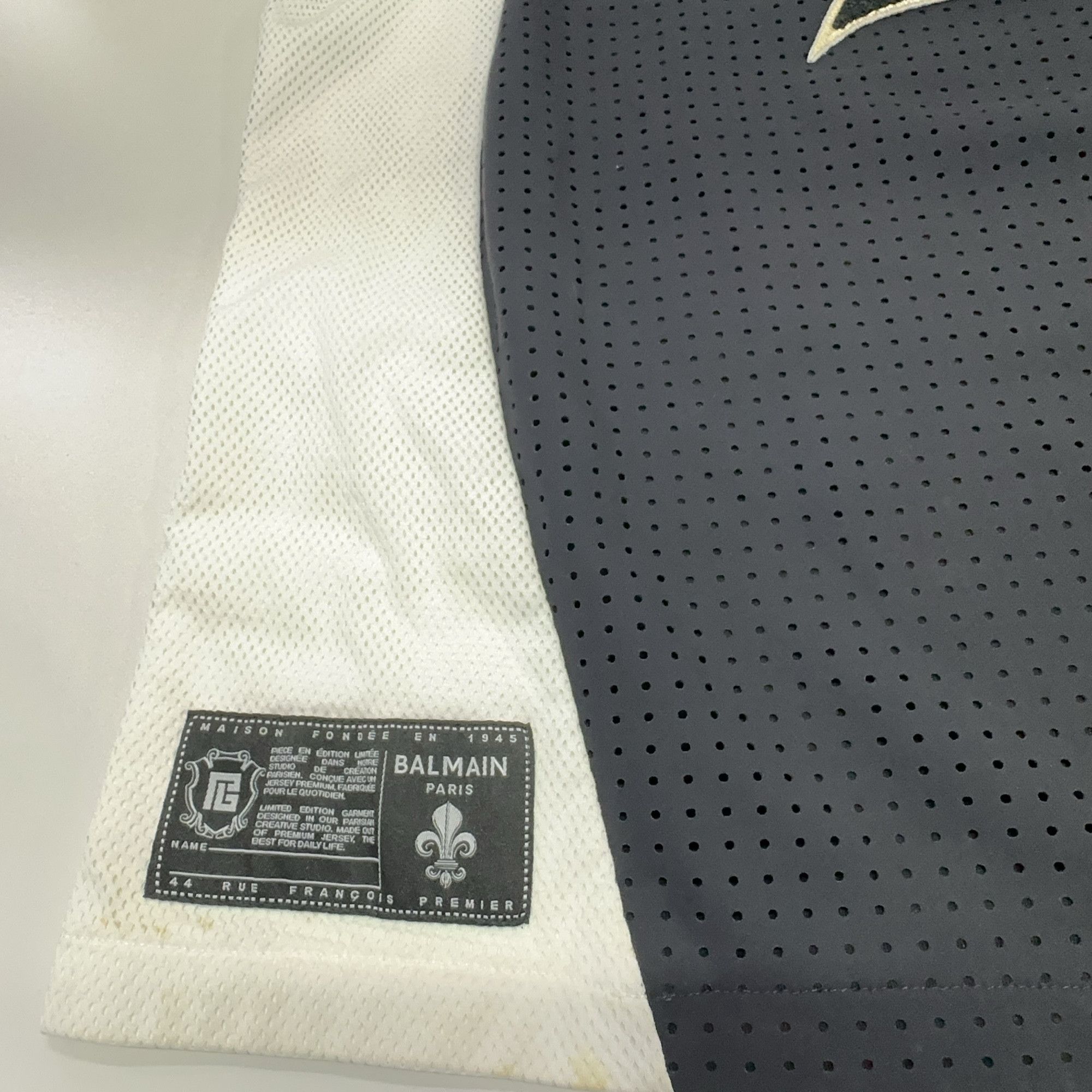 Balmain Balmain Logo Mesh Jersey XXL Size US XXL / EU 58 / 5 - 9 Thumbnail