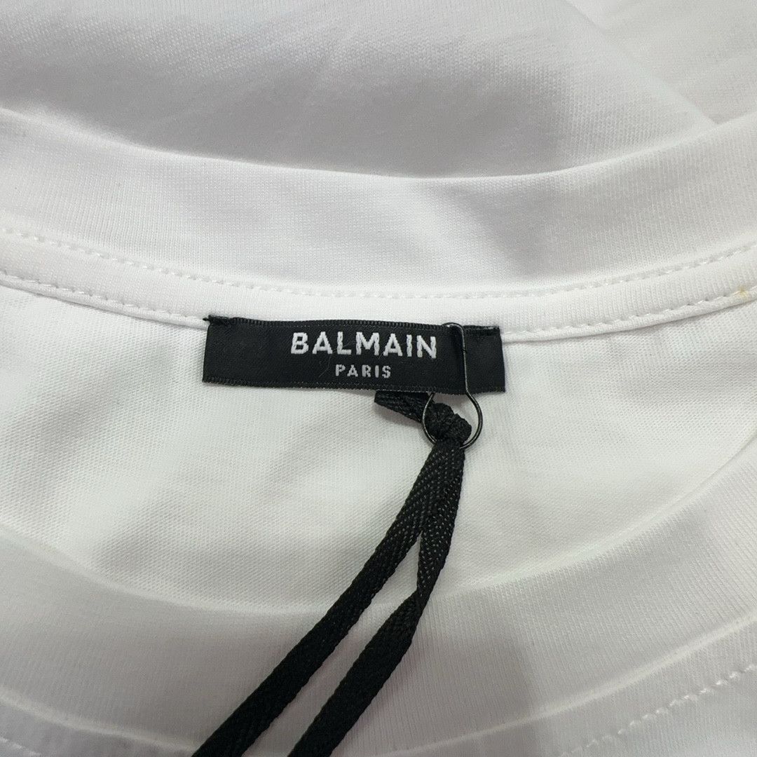 Balmain Balmain Logo Print T-Shirt Size L Size US L / EU 52-54 / 3 - 3 Thumbnail