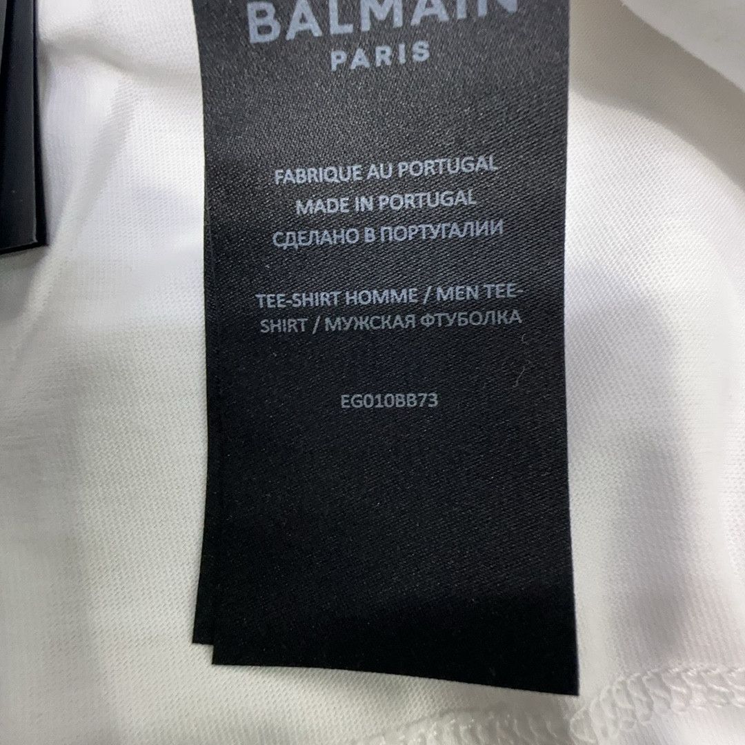 Balmain Balmain Logo Print T-Shirt Size L Size US L / EU 52-54 / 3 - 3 Thumbnail