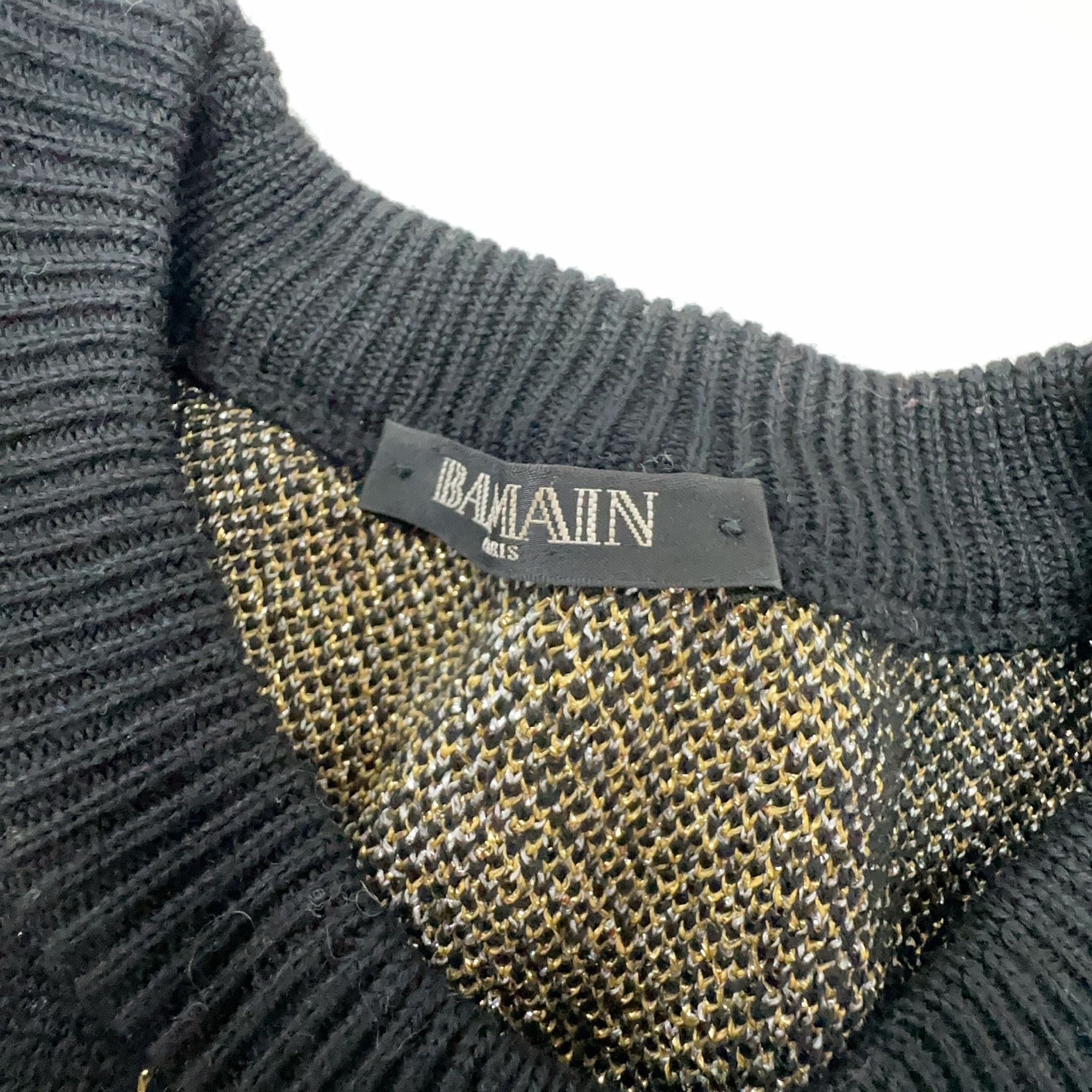 Balmain Balmain Gold Checkered Emblem Sweater XL Size US XL / EU 56 / 4 - 3 Thumbnail