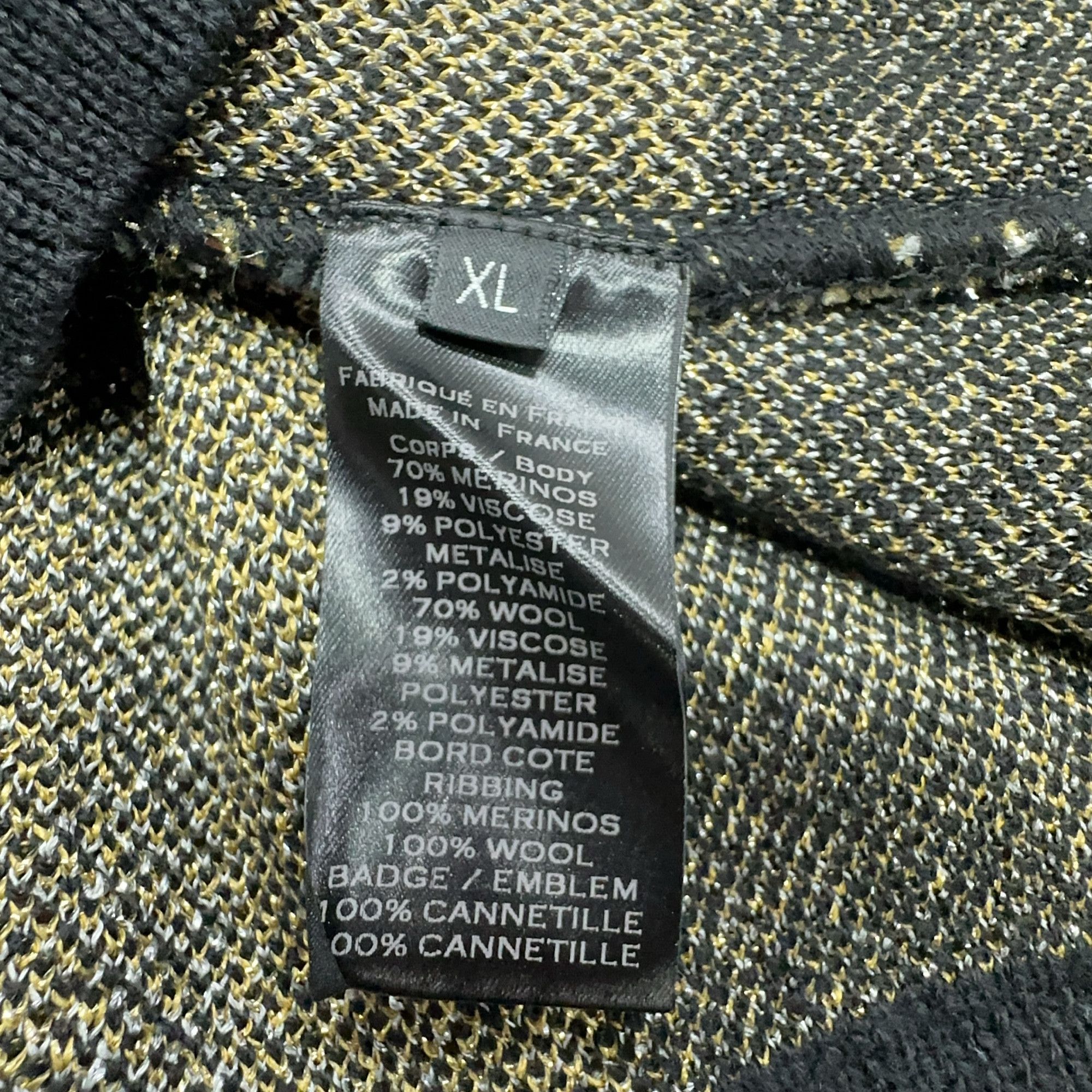 Balmain Balmain Gold Checkered Emblem Sweater XL Size US XL / EU 56 / 4 - 4 Thumbnail
