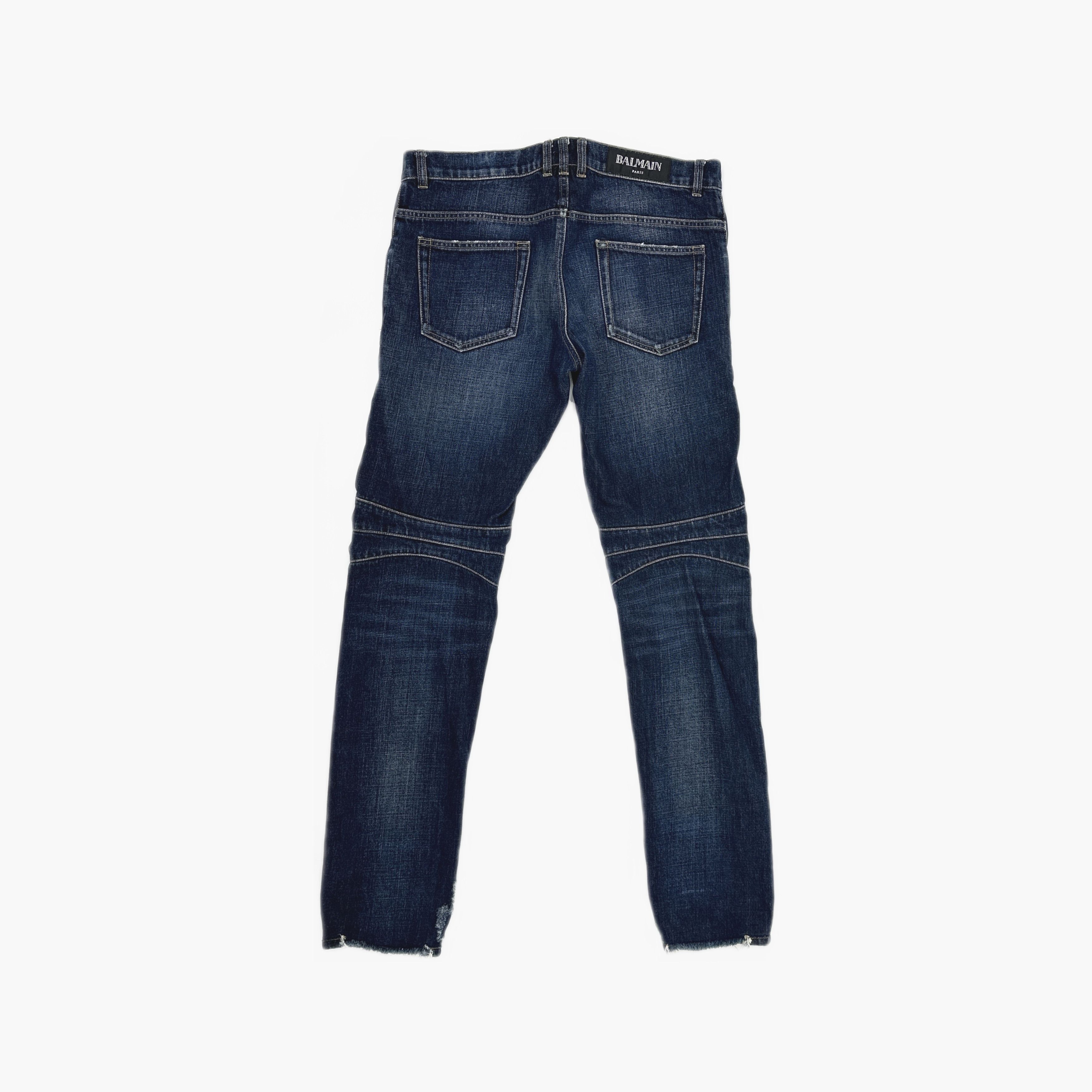 Balmain Balmain Biker Denim Jeans Size 31 Size US 31 - 2 Thumbnail