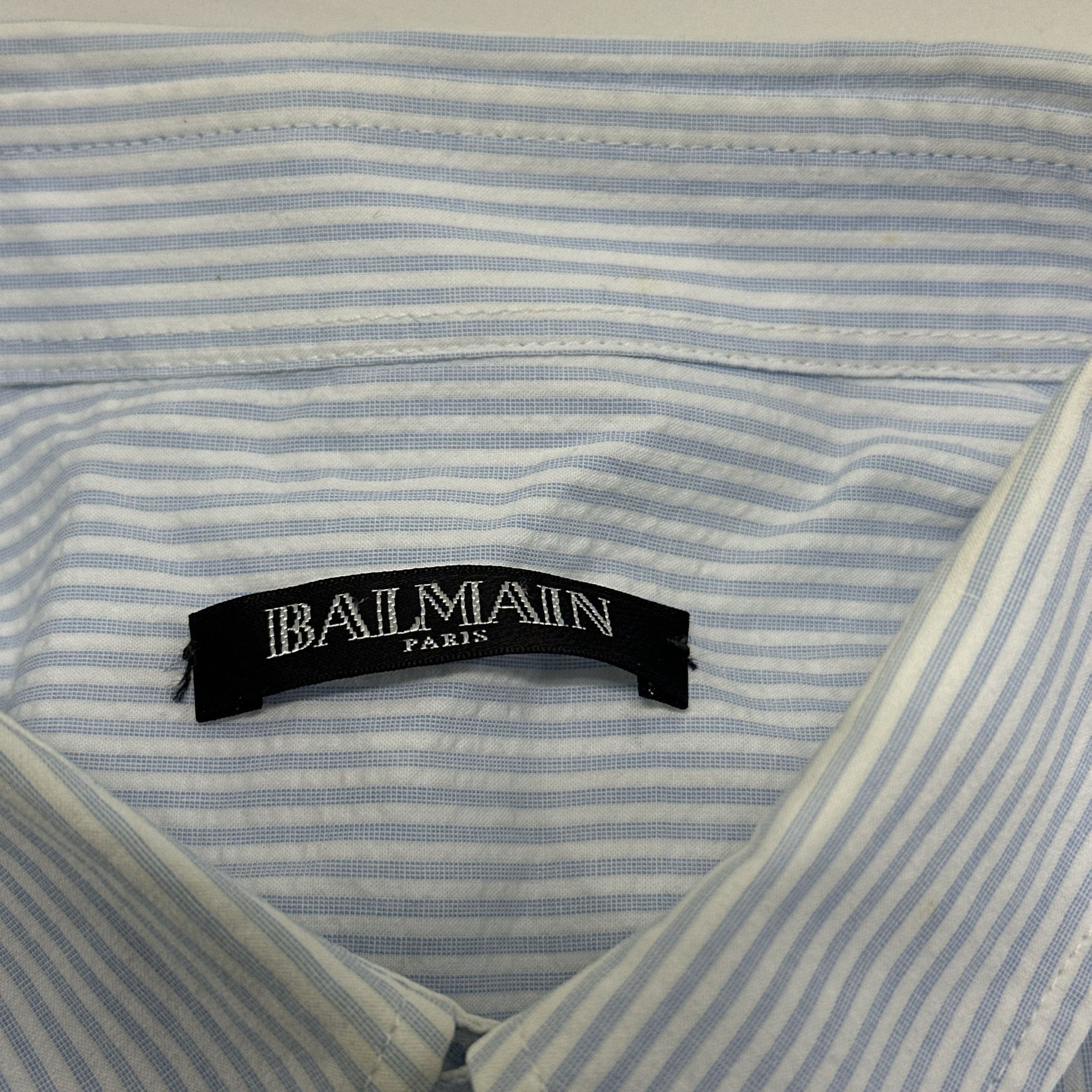 Balmain Balmain Striped Button Up Shirt Size M Size US XXS / EU 40 - 4 Thumbnail