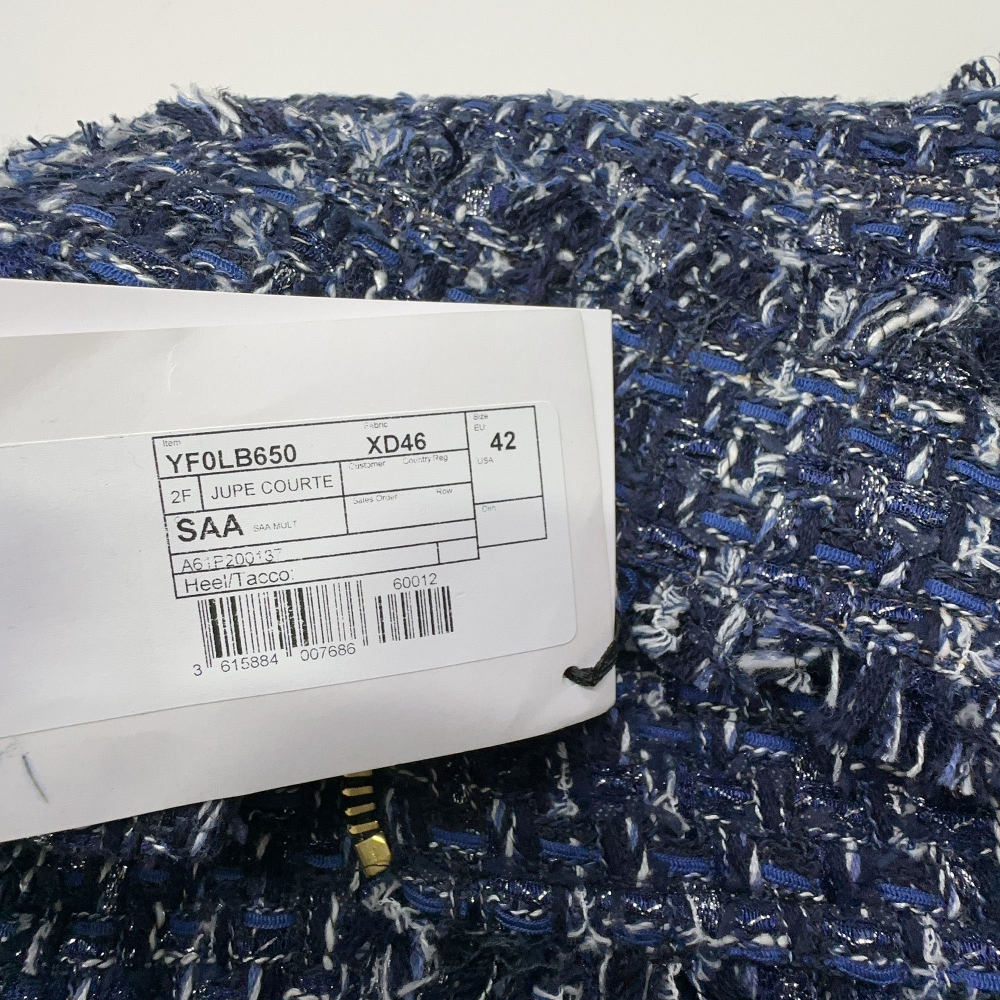 Balmain Balmain Tweed Zip Mini Skirt Size 42 Size 30" / US 8 / IT 44 - 2 Thumbnail