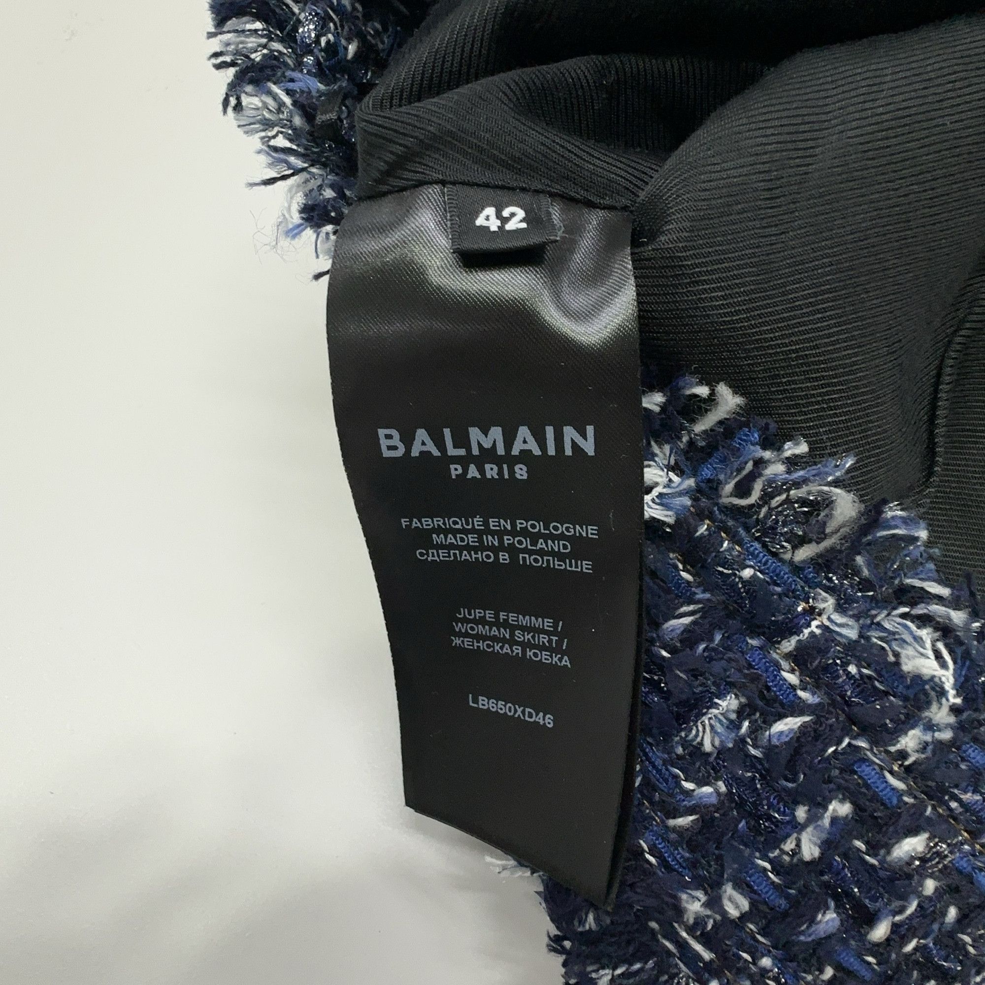 Balmain Balmain Tweed Zip Mini Skirt Size 42 Size 30" / US 8 / IT 44 - 4 Thumbnail