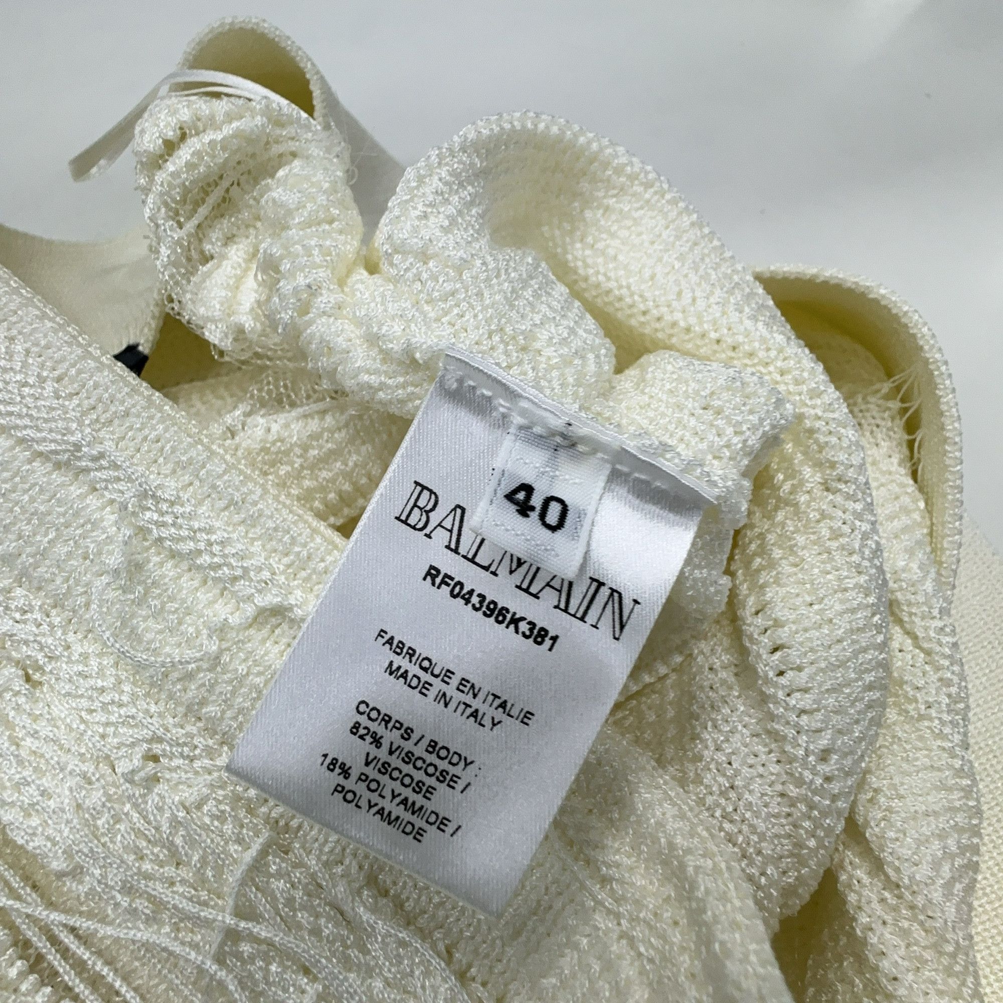 Balmain Balmain Distressed Knit Mini Skirt Size 40 Size 27" / US 4 / IT 40 - 3 Thumbnail