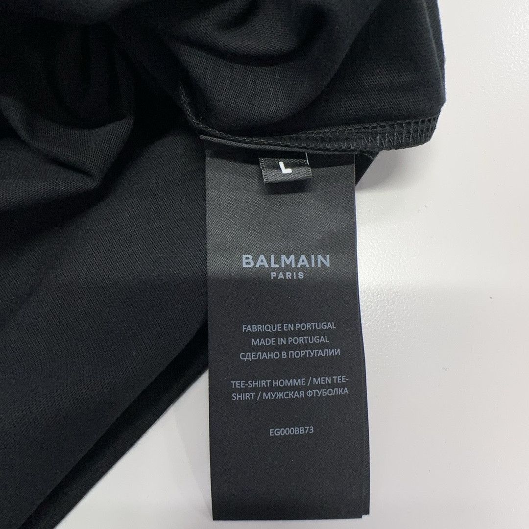 Balmain Balmain Logo Short Sleeve T-Shirt Size L Size US L / EU 52-54 / 3 - 3 Thumbnail