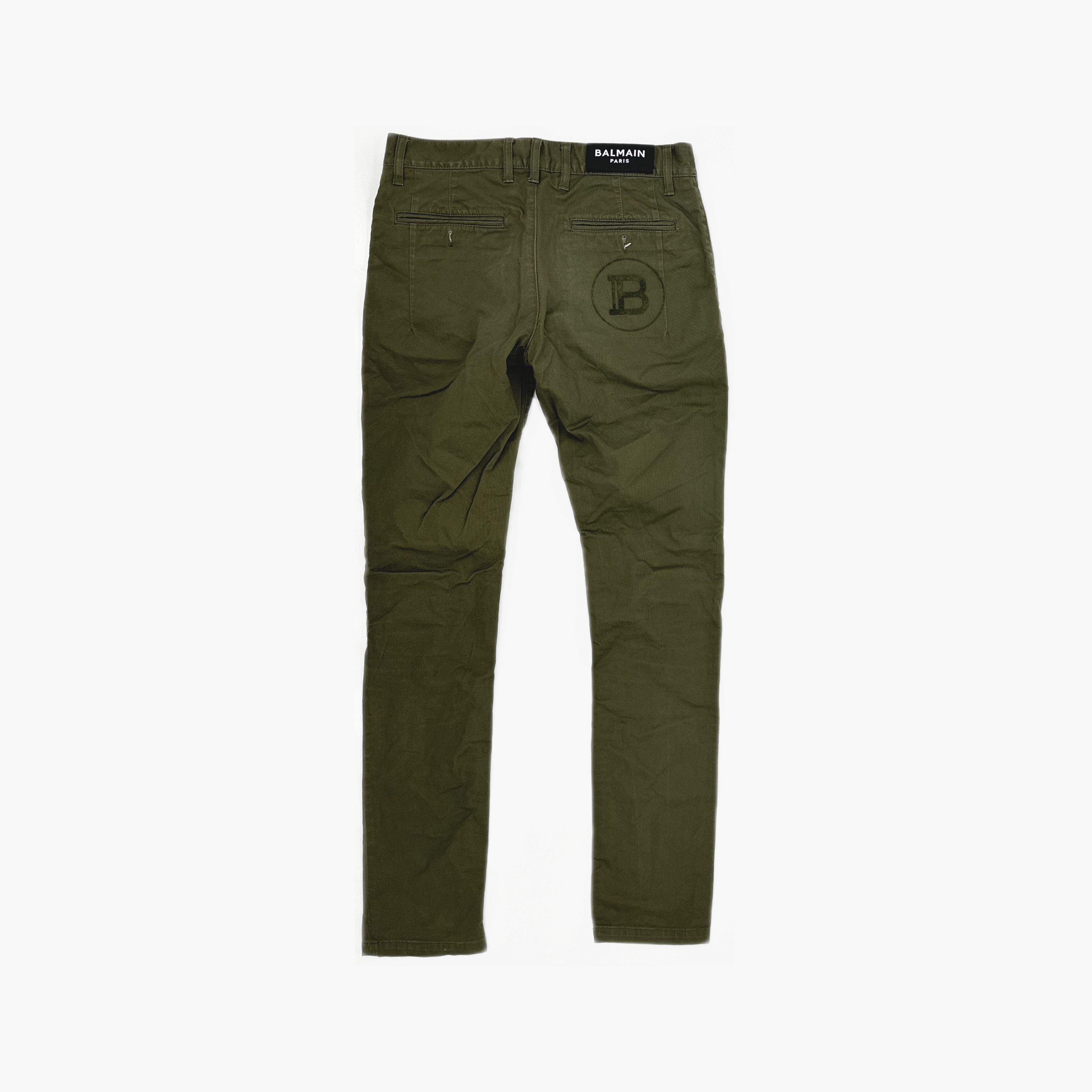 Balmain Balmain Olive B Logo Casual Pants Size 46 Size US 30 / EU 46 - 2 Thumbnail
