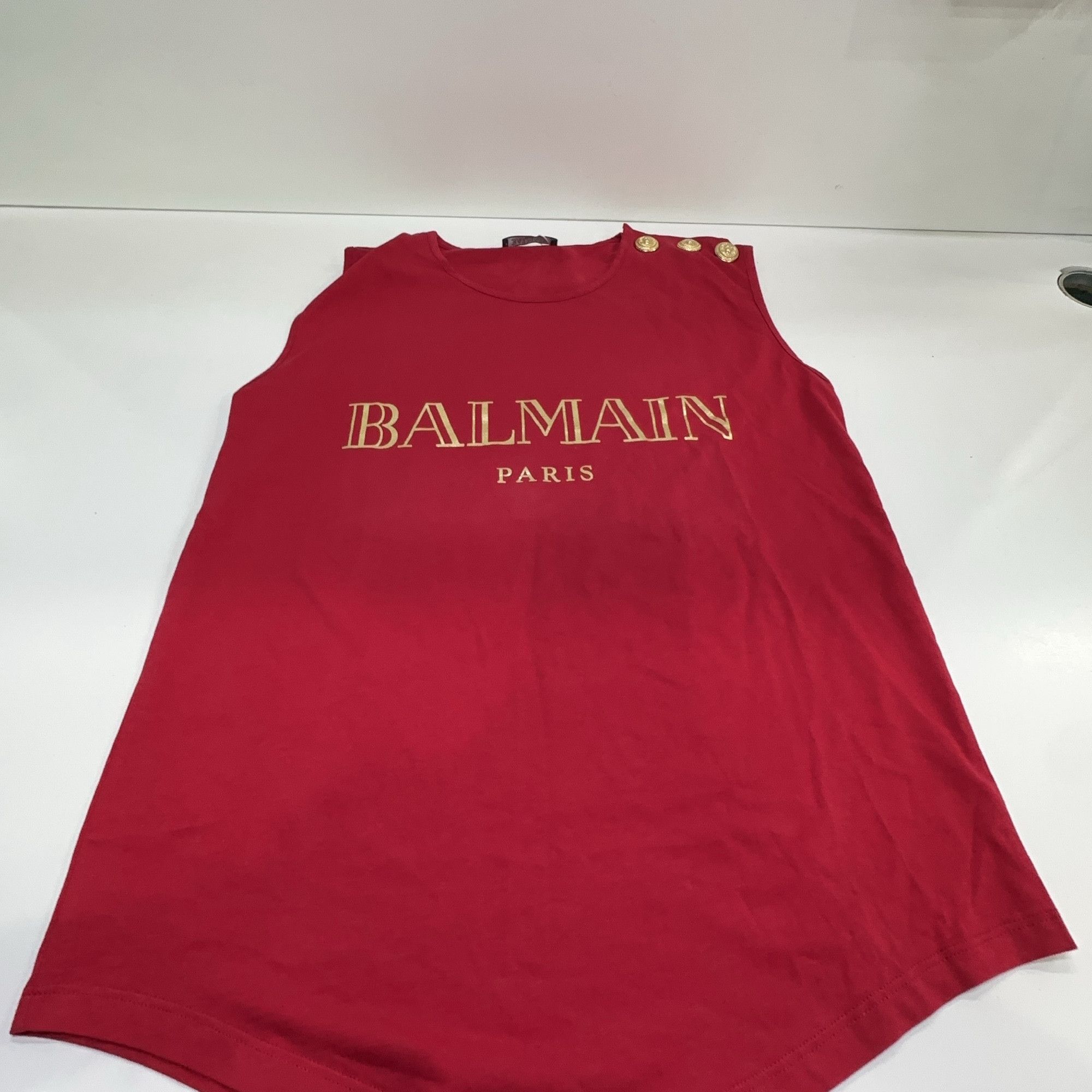 Balmain Balmain Logo Gold Button Tank Top Size 38 Size S / US 4 / IT 40 - 5 Thumbnail