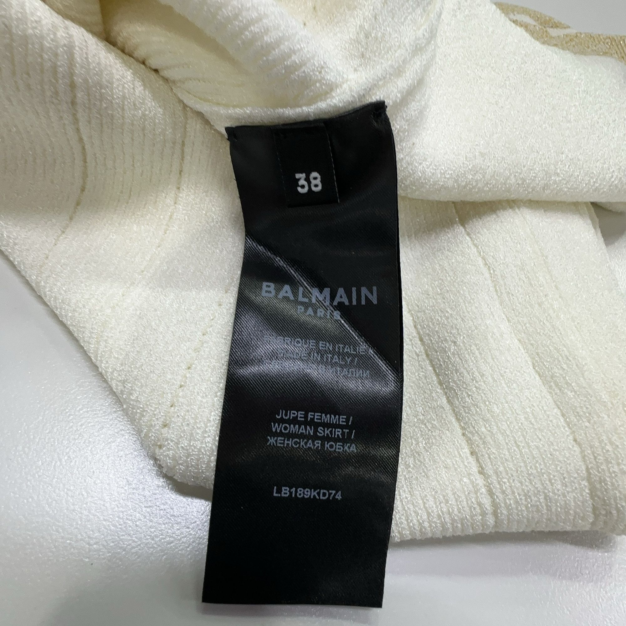 Balmain Balmain Buttoned Knit Mini Skirt Size 38 Size 27" / US 4 / IT 40 - 3 Thumbnail