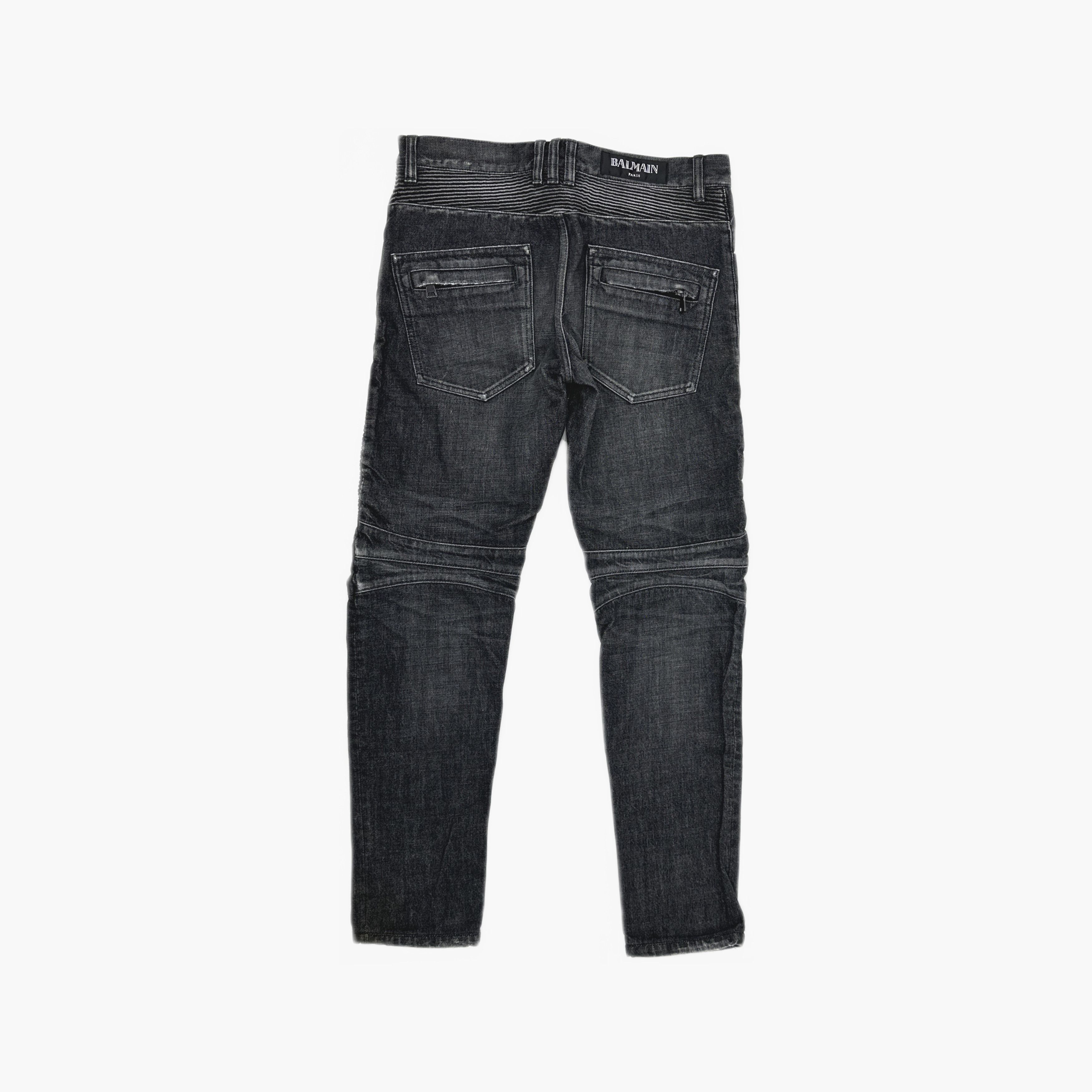 Balmain Balmain Biker Ribbed Denim Jeans Size 30 Size US 30 / EU 46 - 2 Thumbnail