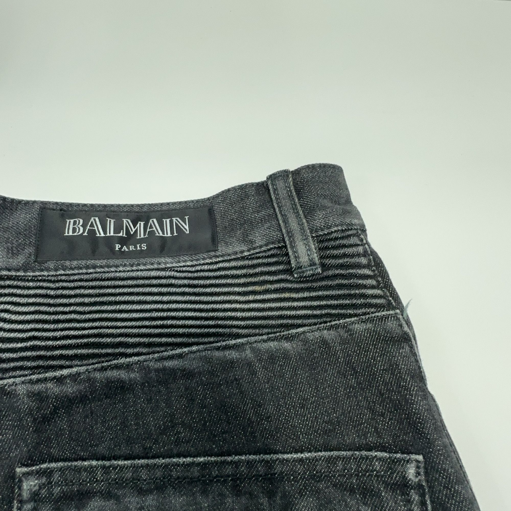Balmain Balmain Biker Ribbed Denim Jeans Size 30 Size US 30 / EU 46 - 10 Thumbnail