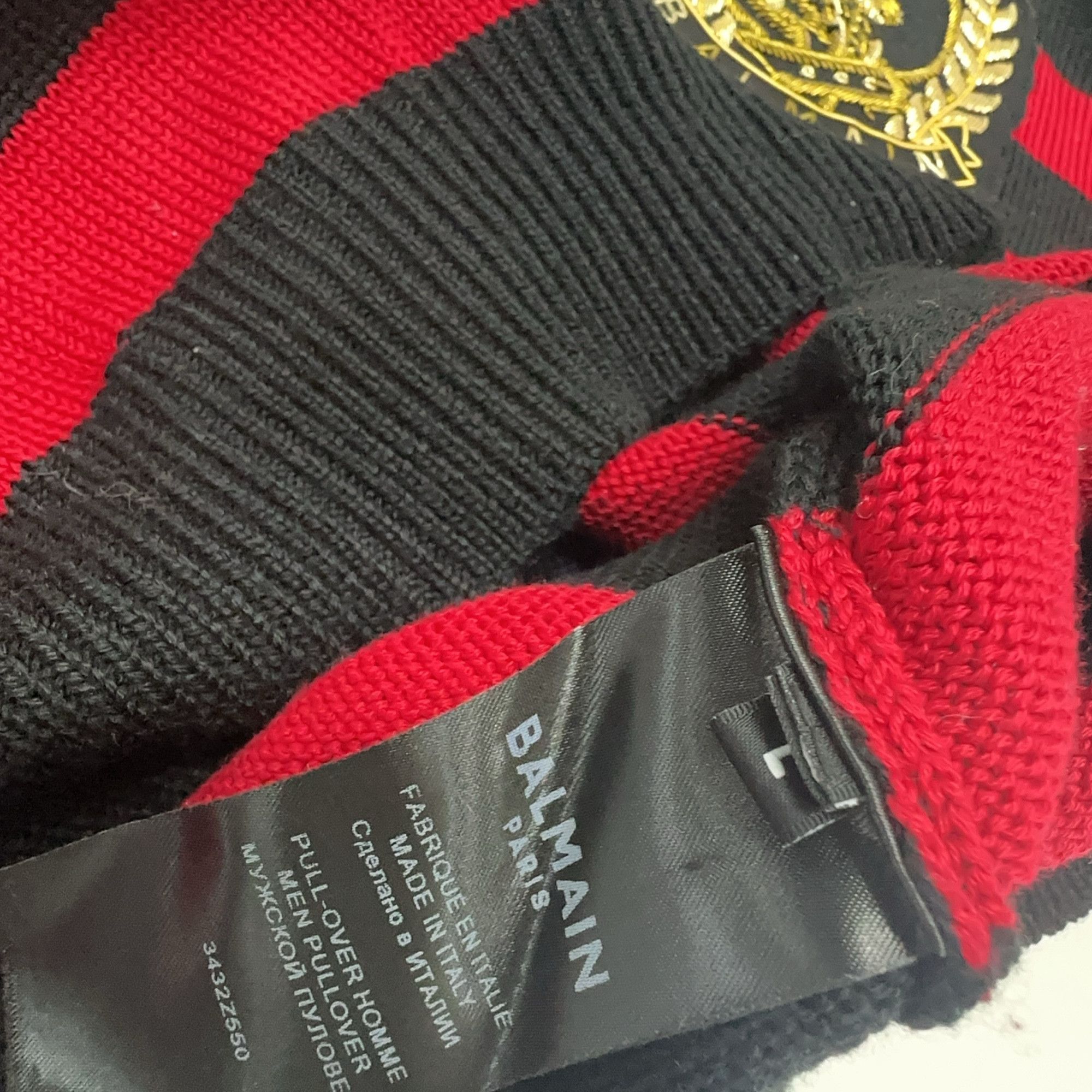 Balmain Balmain Crest Patch Sweater Size L Size US L / EU 52-54 / 3 - 4 Thumbnail