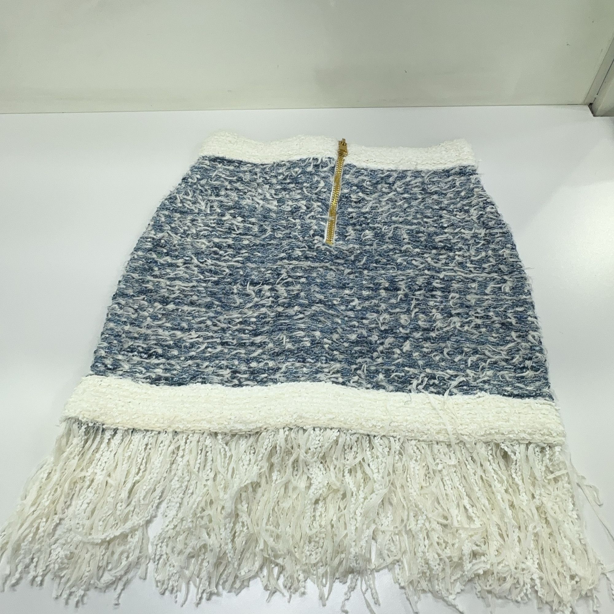 Balmain Balmain Fringed Tweed Mini Skirt Size 38 Size 27" / US 4 / IT 40 - 10 Thumbnail