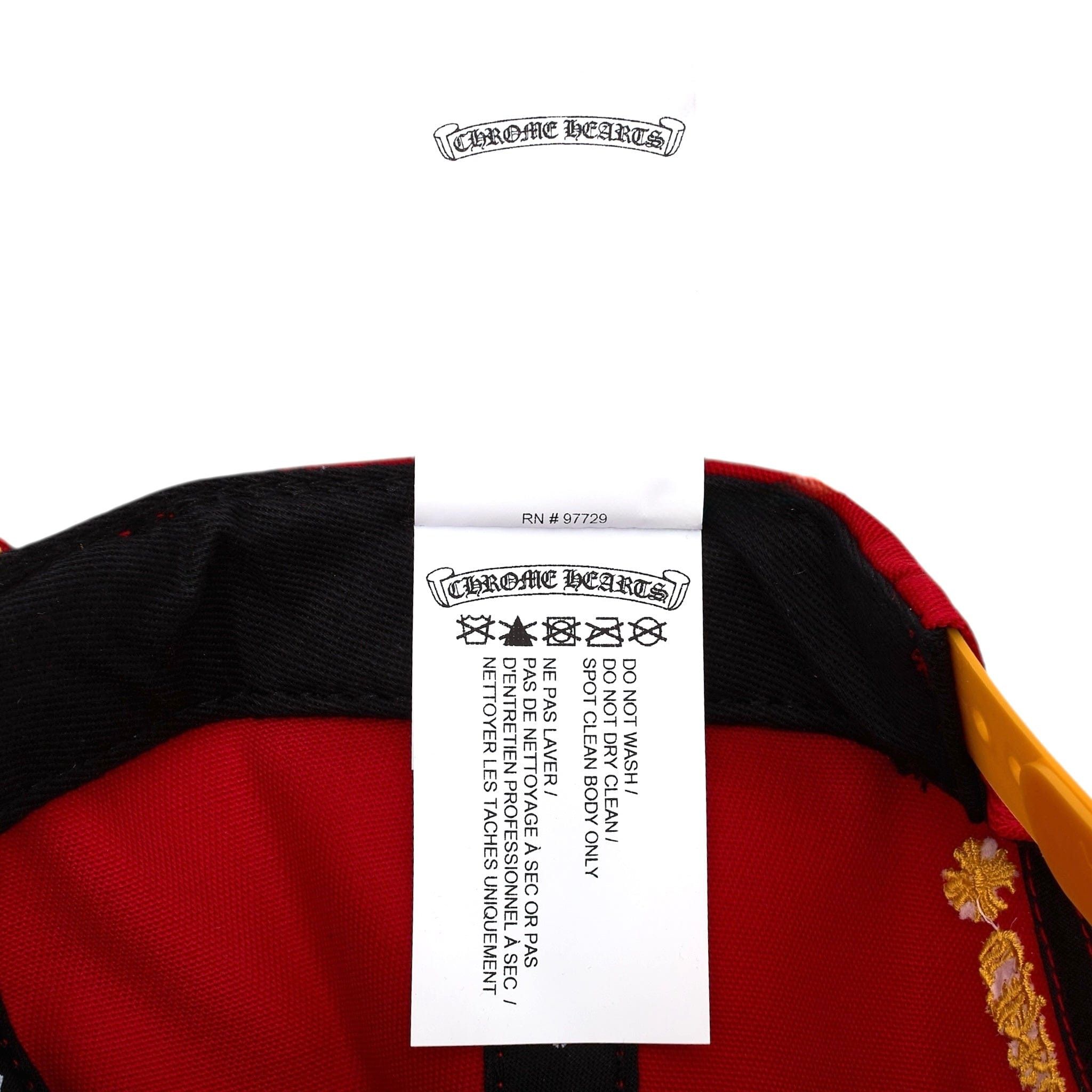 Chrome Hearts Embroidered CH Logo Baseball Hat Red Yellow Size ONE SIZE - 12 Thumbnail