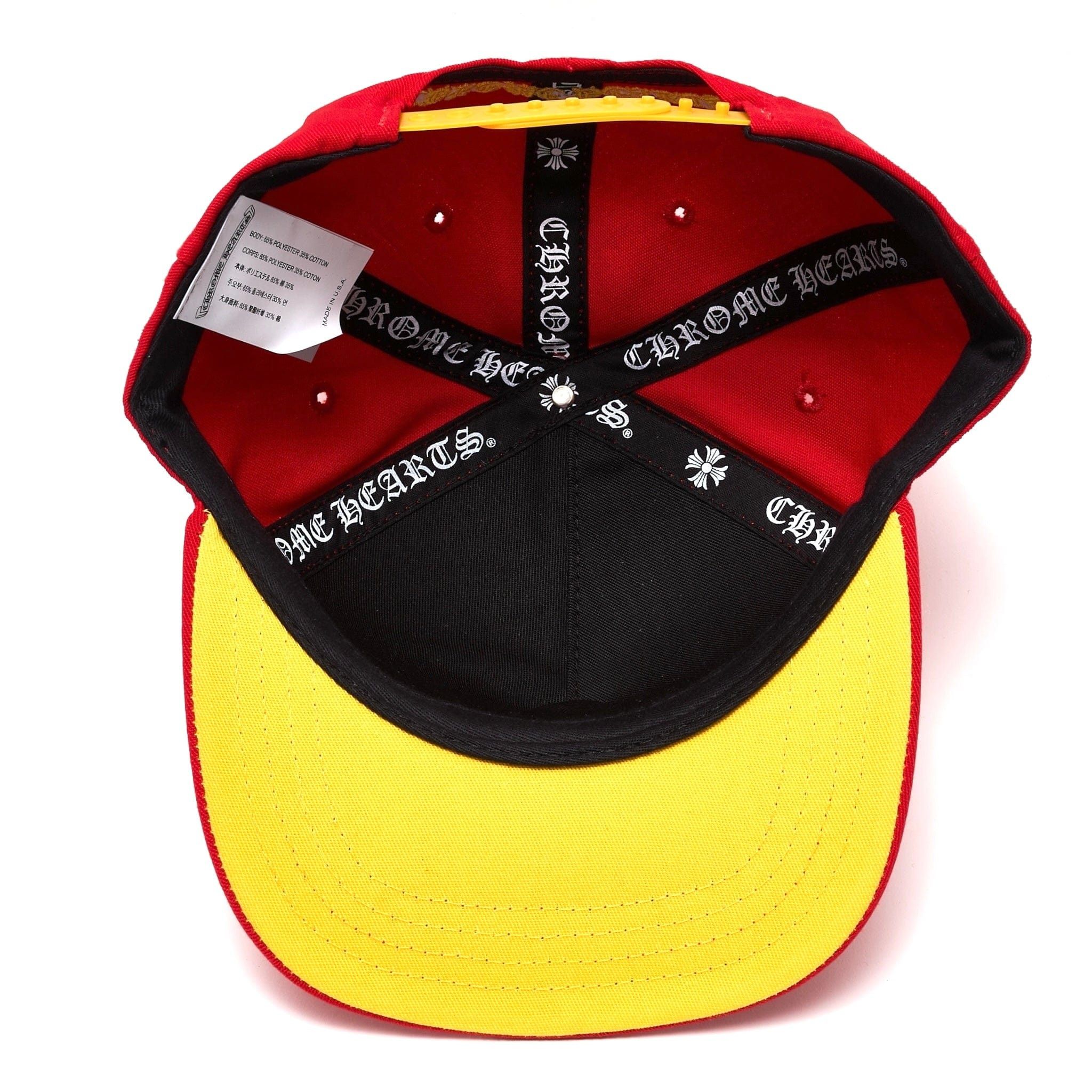 Chrome Hearts Embroidered CH Logo Baseball Hat Red Yellow Size ONE SIZE - 8 Thumbnail