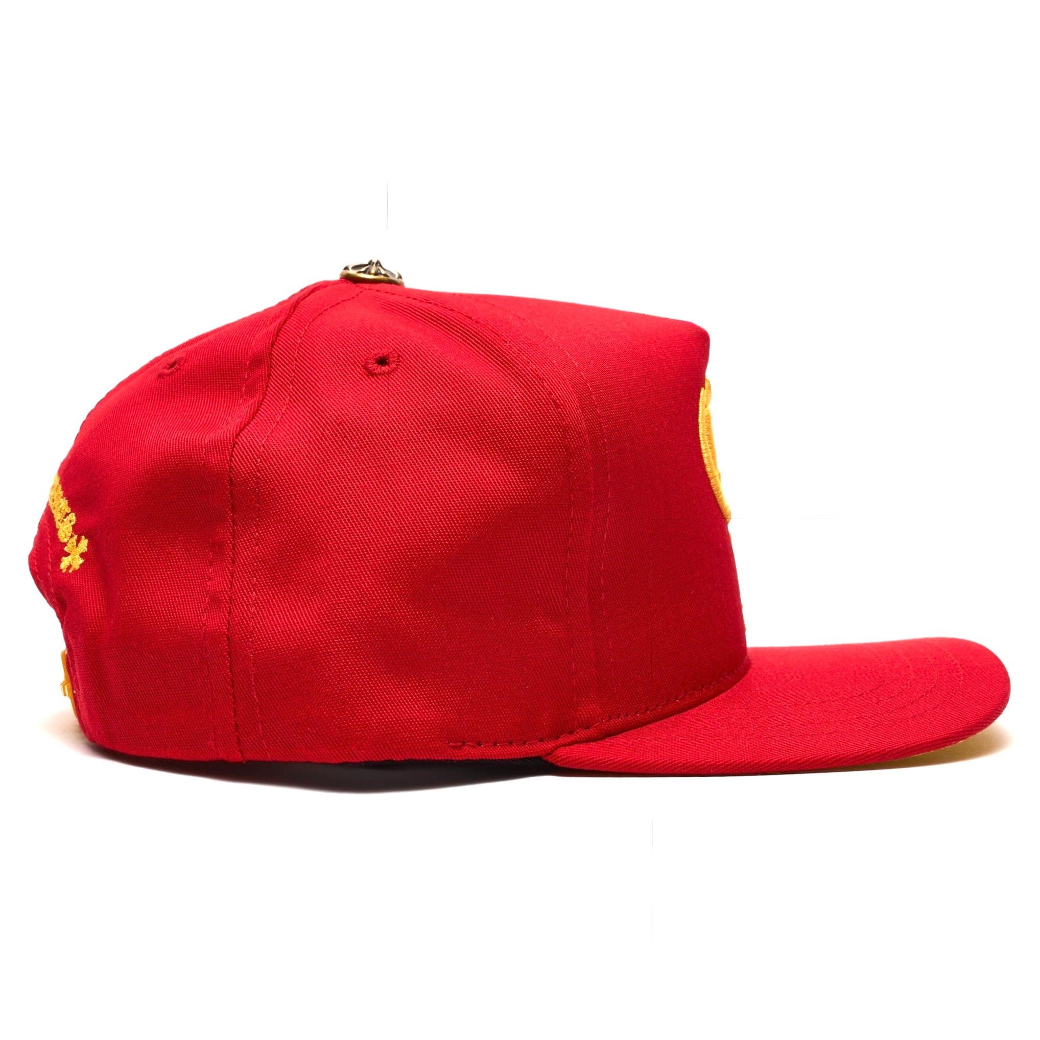 Chrome Hearts Embroidered CH Logo Baseball Hat Red Yellow Size ONE SIZE - 3 Thumbnail