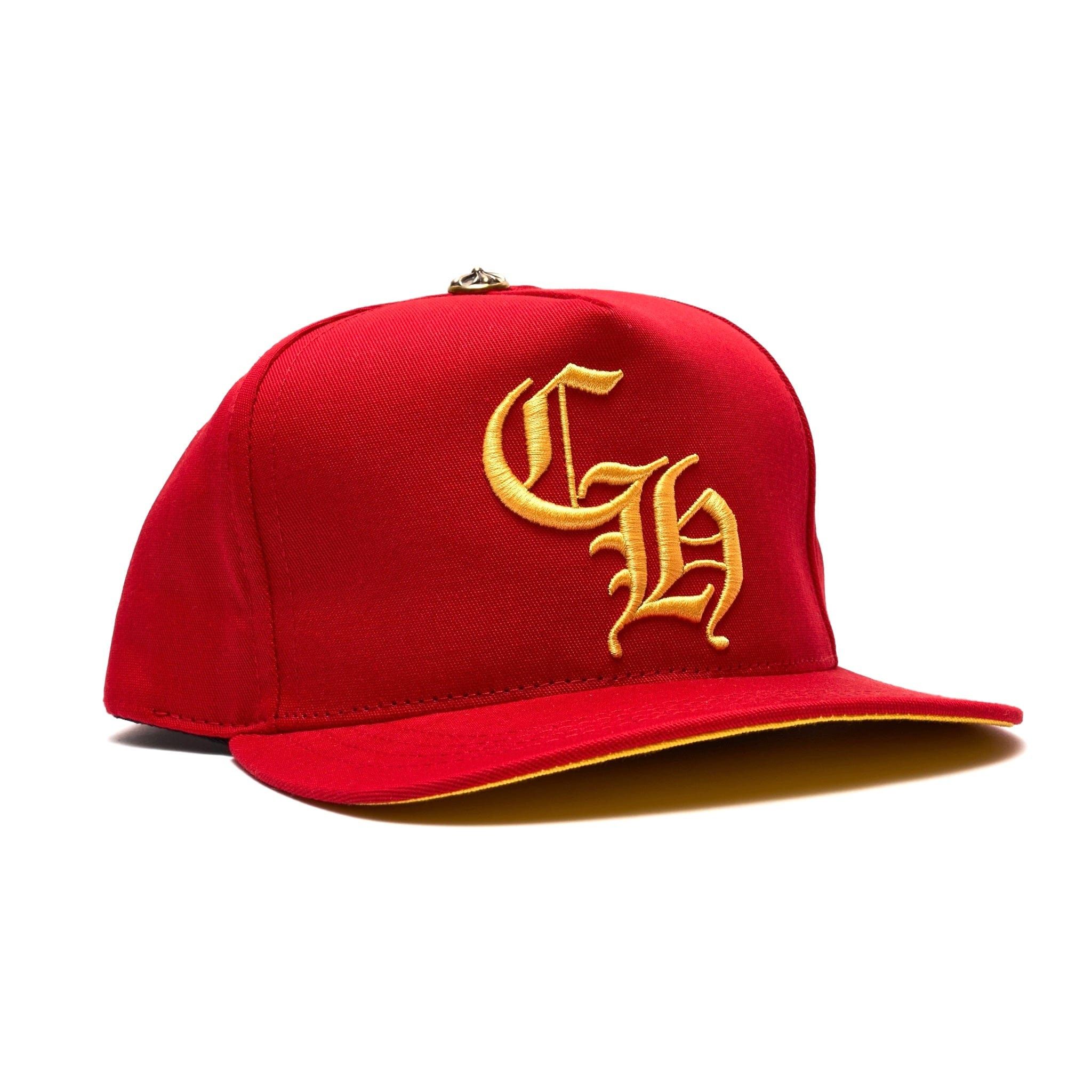 Chrome Hearts Embroidered CH Logo Baseball Hat Red Yellow Size ONE SIZE - 2 Thumbnail