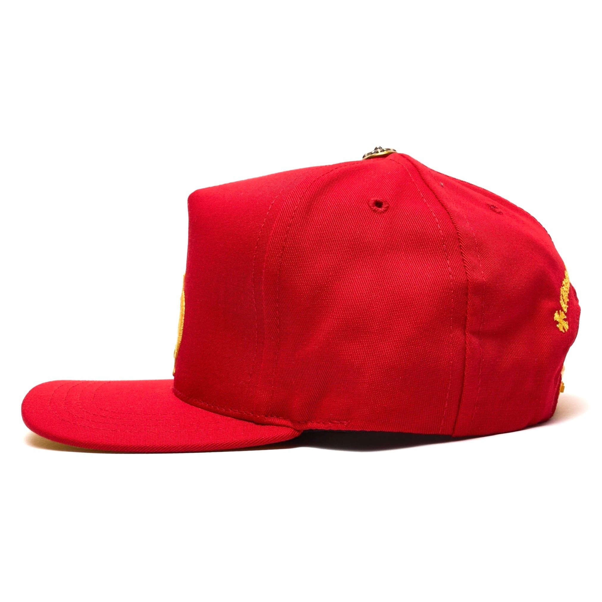Chrome Hearts Embroidered CH Logo Baseball Hat Red Yellow Size ONE SIZE - 4 Thumbnail