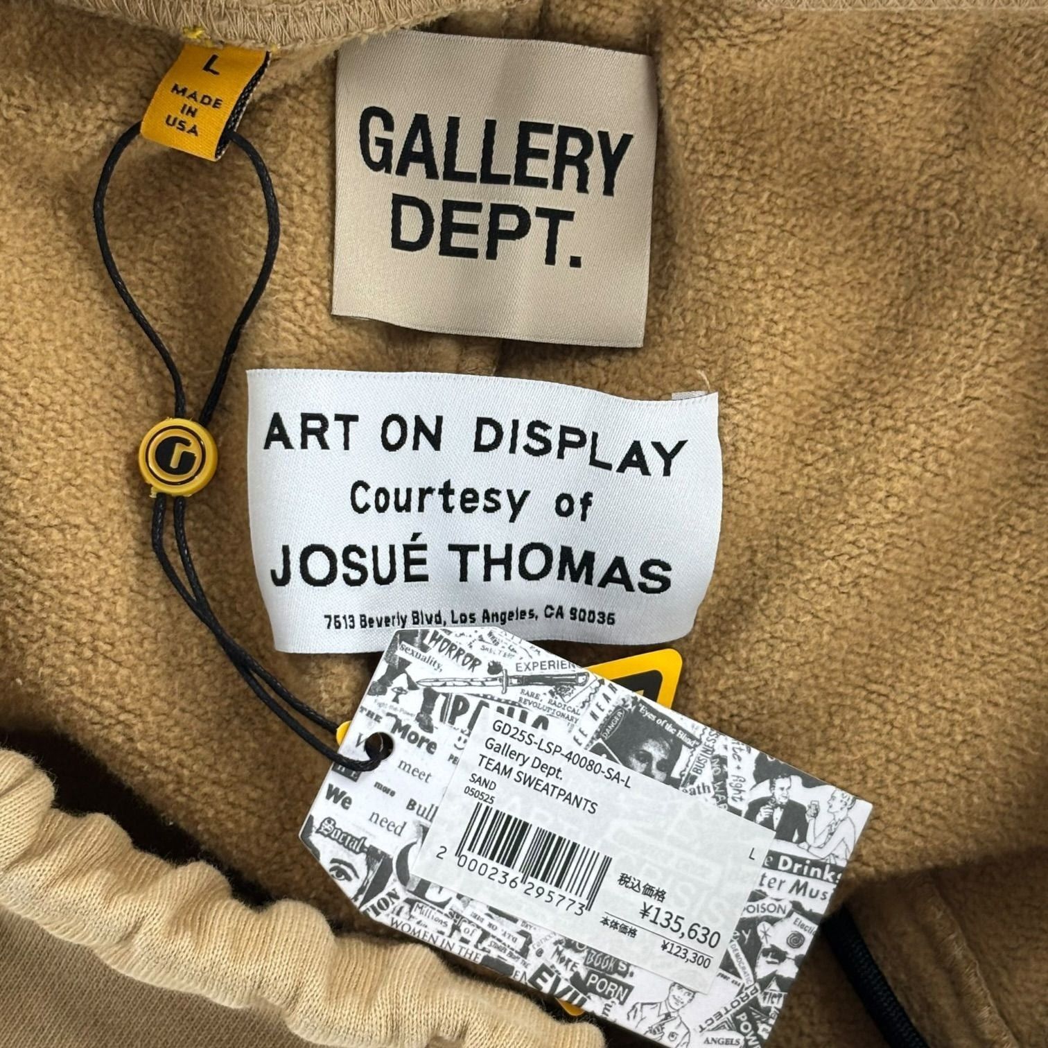 Gallery Dept. Team Sweatpant Sand Size US 30 / EU 46 - 4 Thumbnail