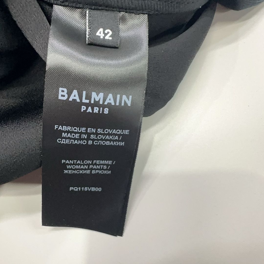 Balmain Balmain Black Wide-Leg Pants Size 42 Size 30" / US 8 / IT 44 - 4 Thumbnail