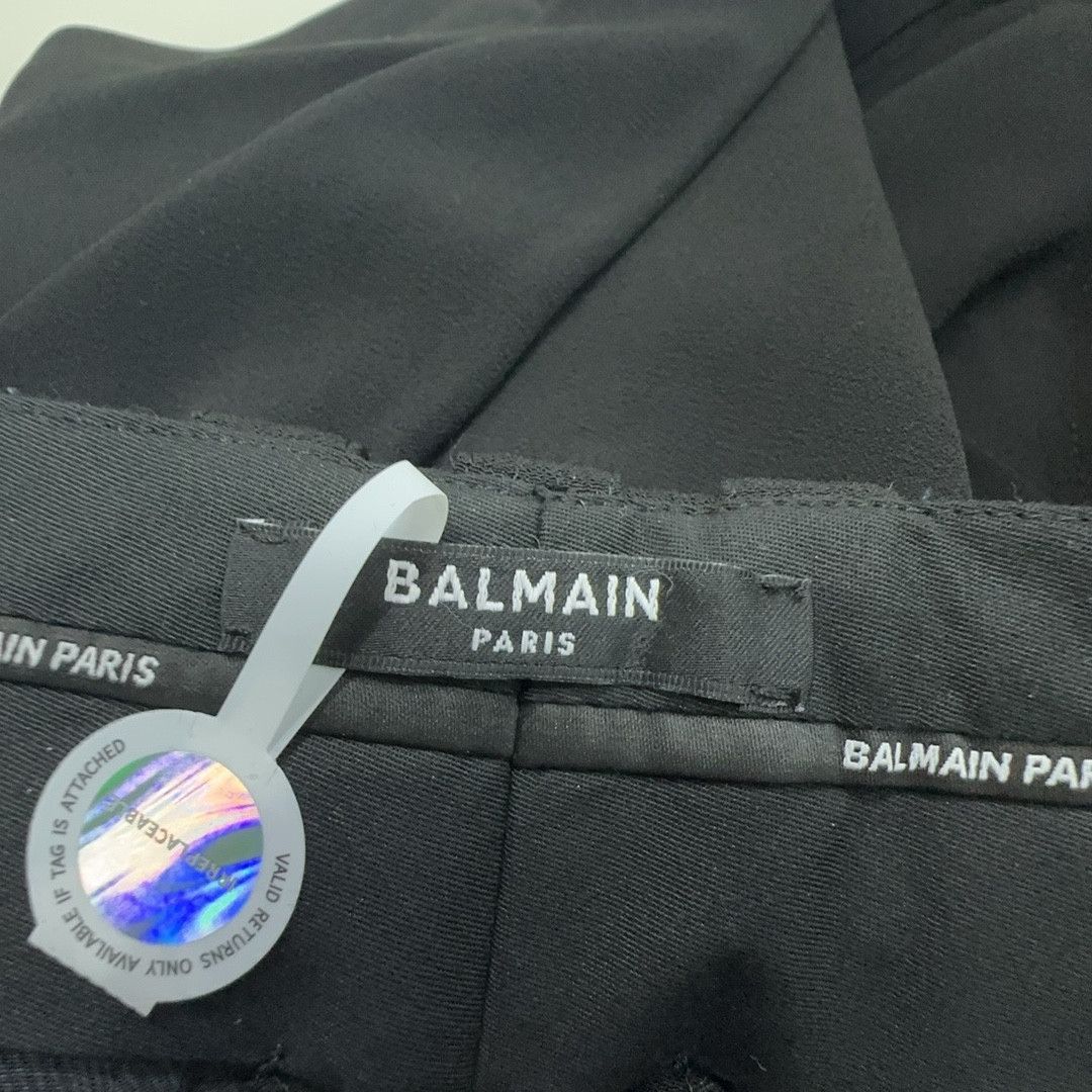 Balmain Balmain Black Wide-Leg Pants Size 42 Size 30" / US 8 / IT 44 - 3 Thumbnail