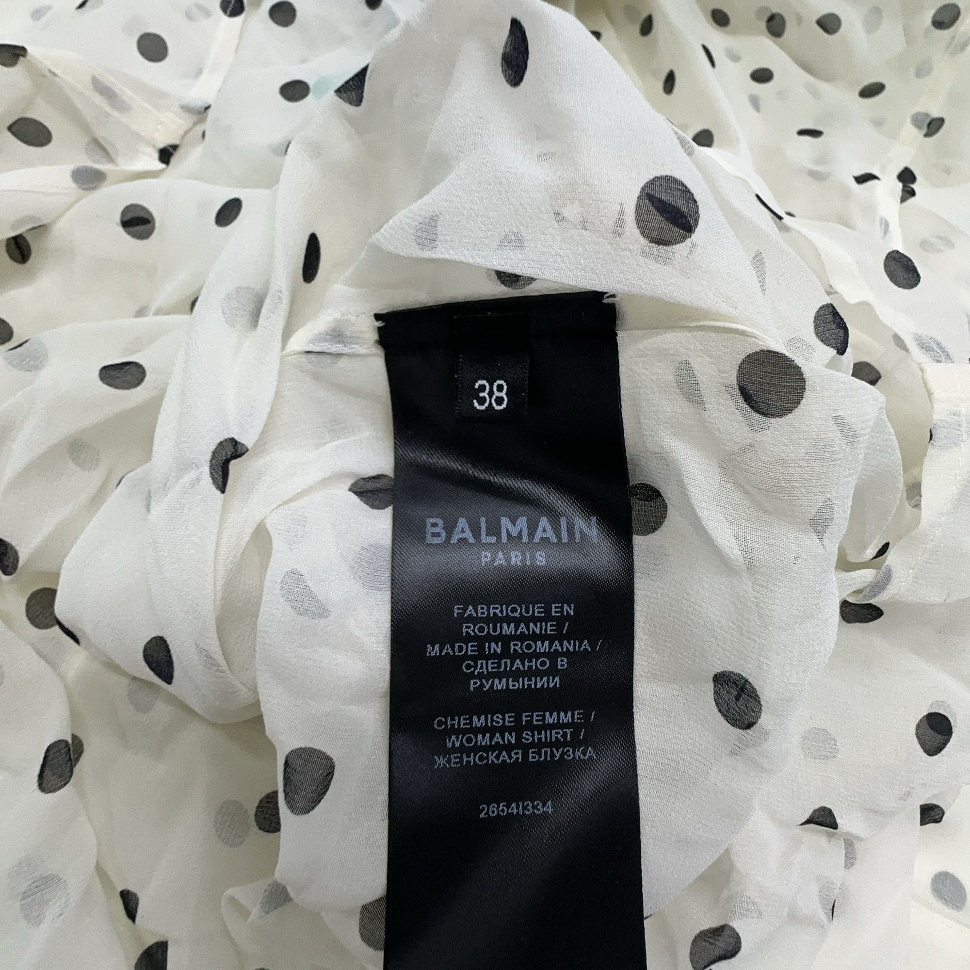 Balmain Balmain Polka Dot Button Up Shirt Size 38 Size S / US 4 / IT 40 - 3 Thumbnail