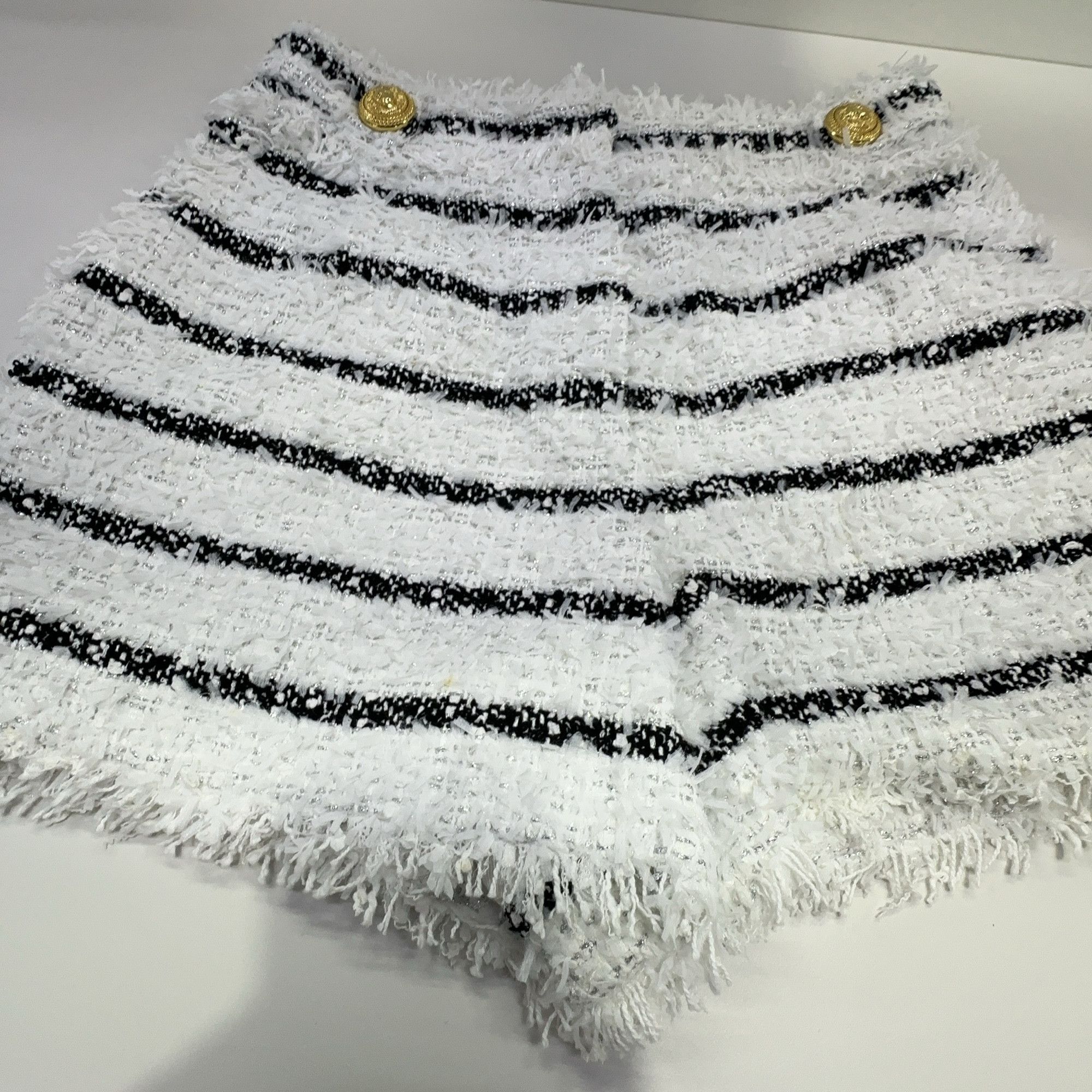 Balmain Balmain Striped Fringe Shorts Size 36 Size 26" / US 2 / IT 38 - 5 Thumbnail