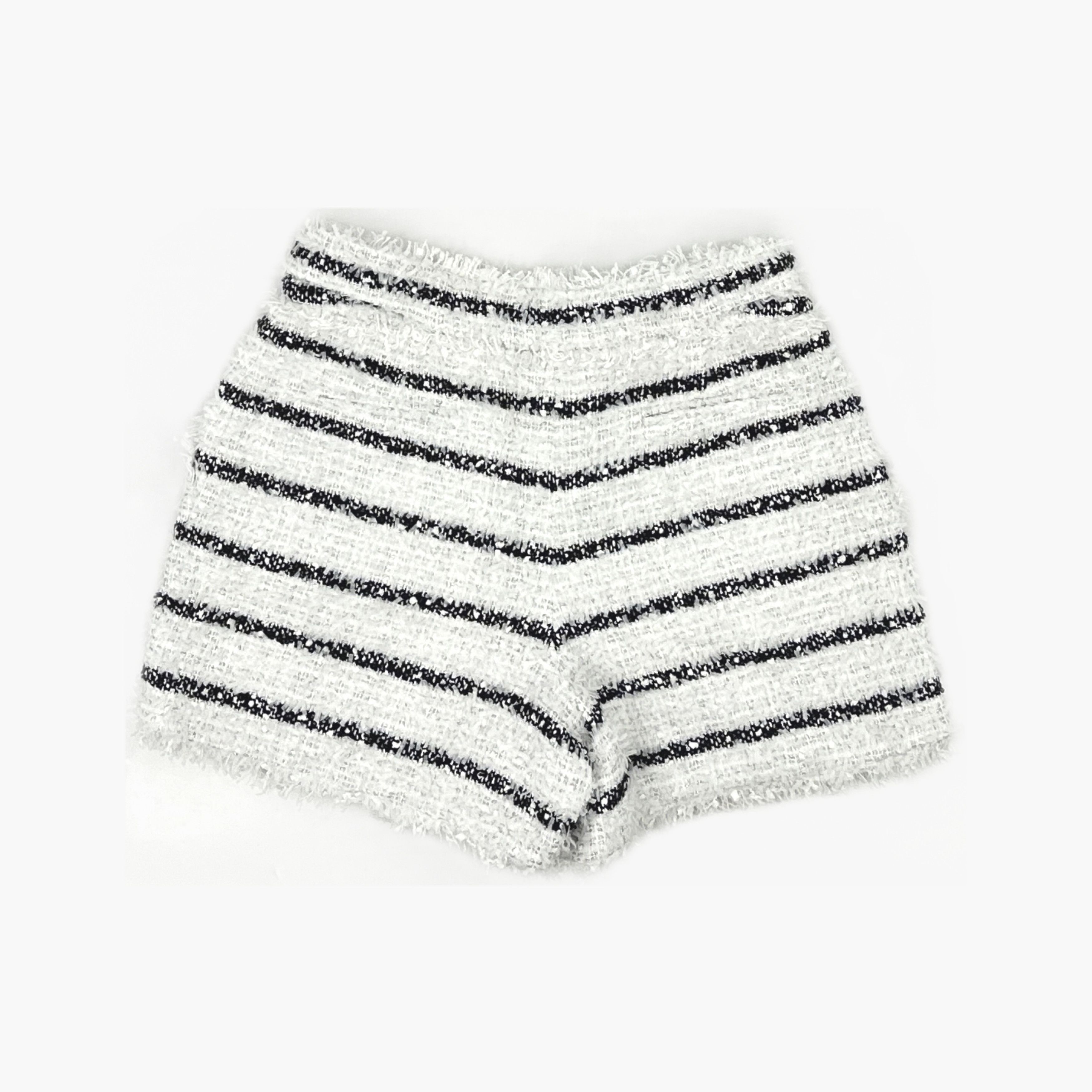 Balmain Balmain Striped Fringe Shorts Size 36 Size 26" / US 2 / IT 38 - 2 Thumbnail