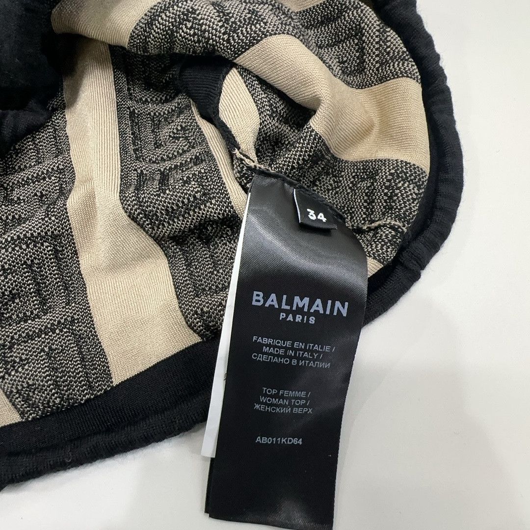 Balmain Balmain Monogram Knit Tank Top Size 34 Size XS / US 0-2 / IT 36-38 - 3 Thumbnail