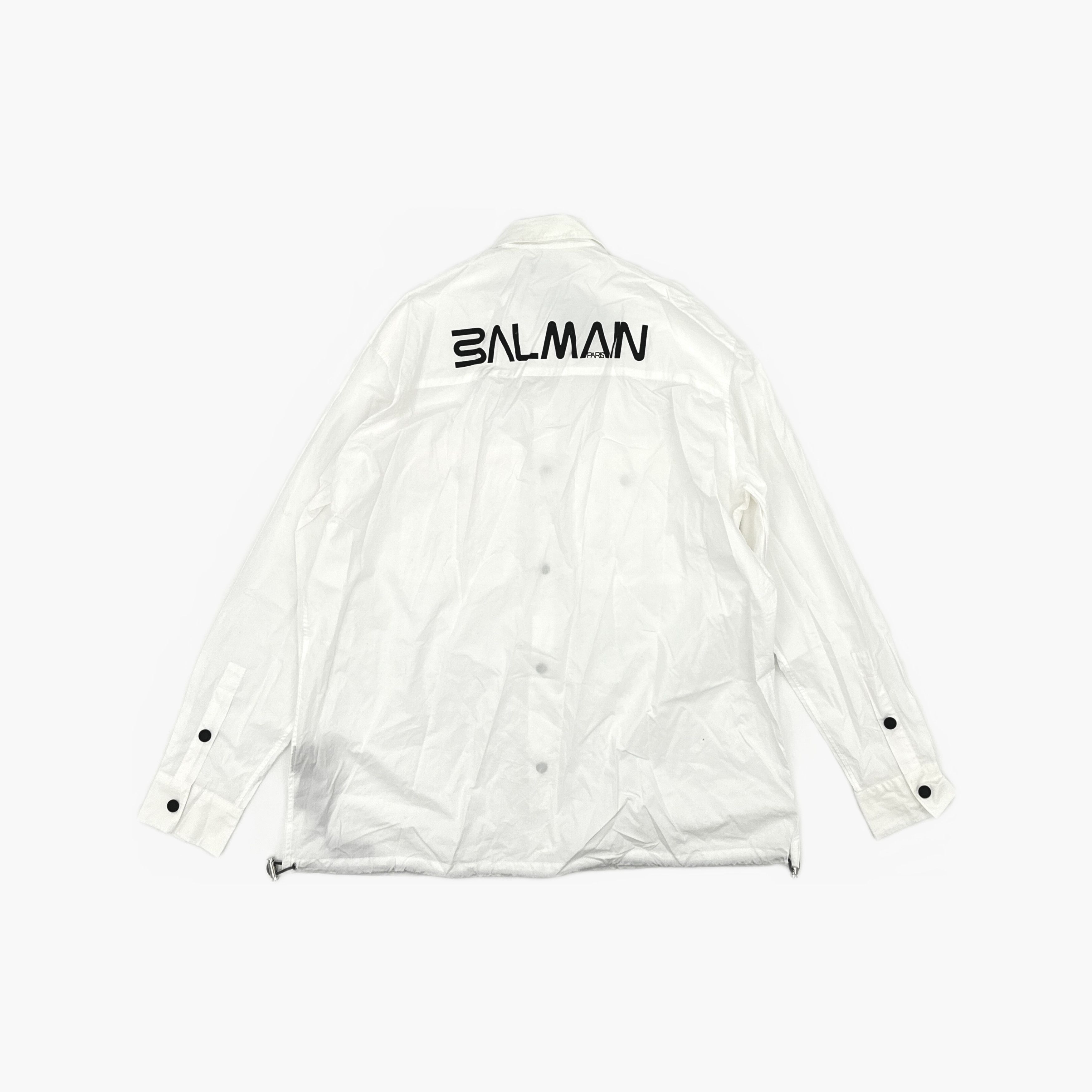 Balmain Balmain Logo Print Button Up Shirt Size 50 Size US M / EU 48-50 / 2 - 2 Thumbnail