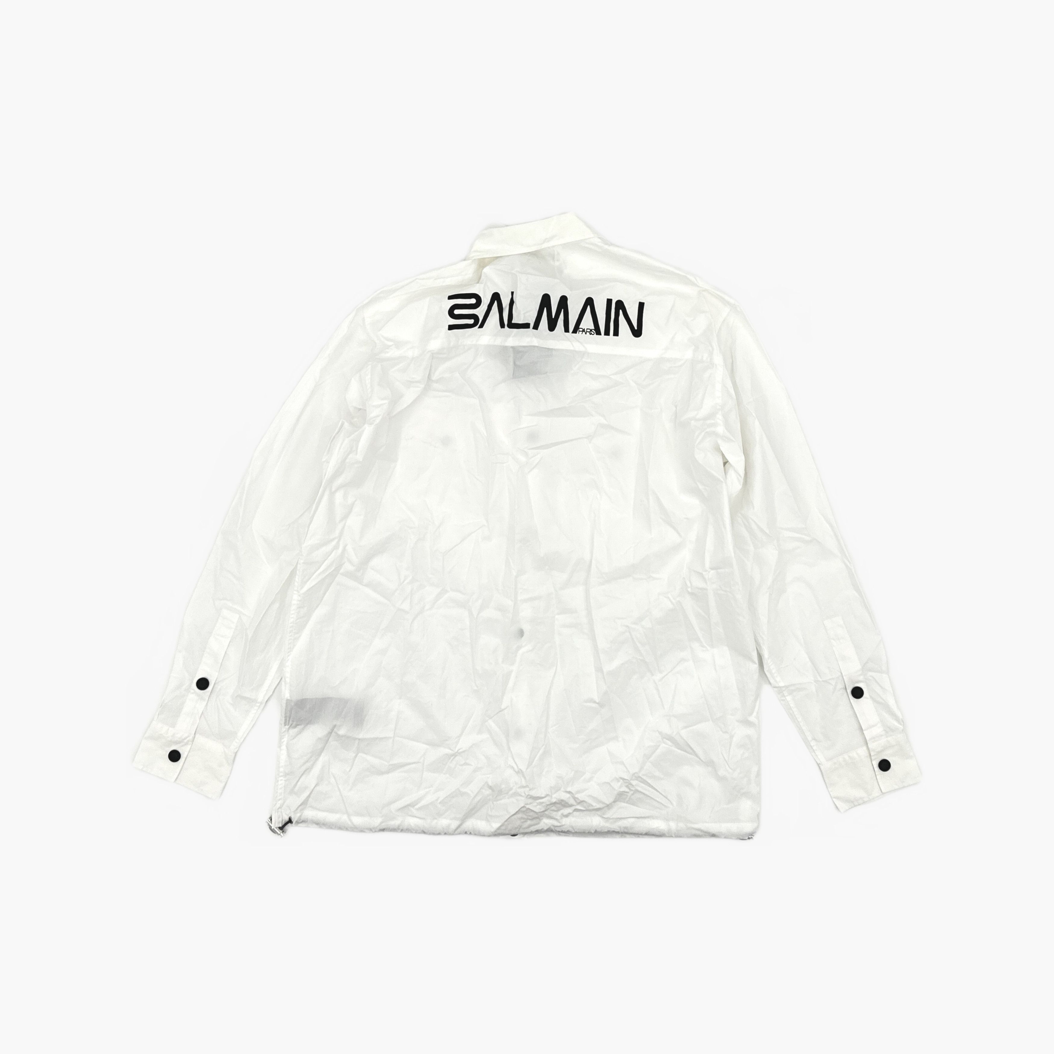 Balmain Balmain Logo Print Button Up Shirt Size 48 Size US M / EU 48-50 / 2 - 2 Thumbnail