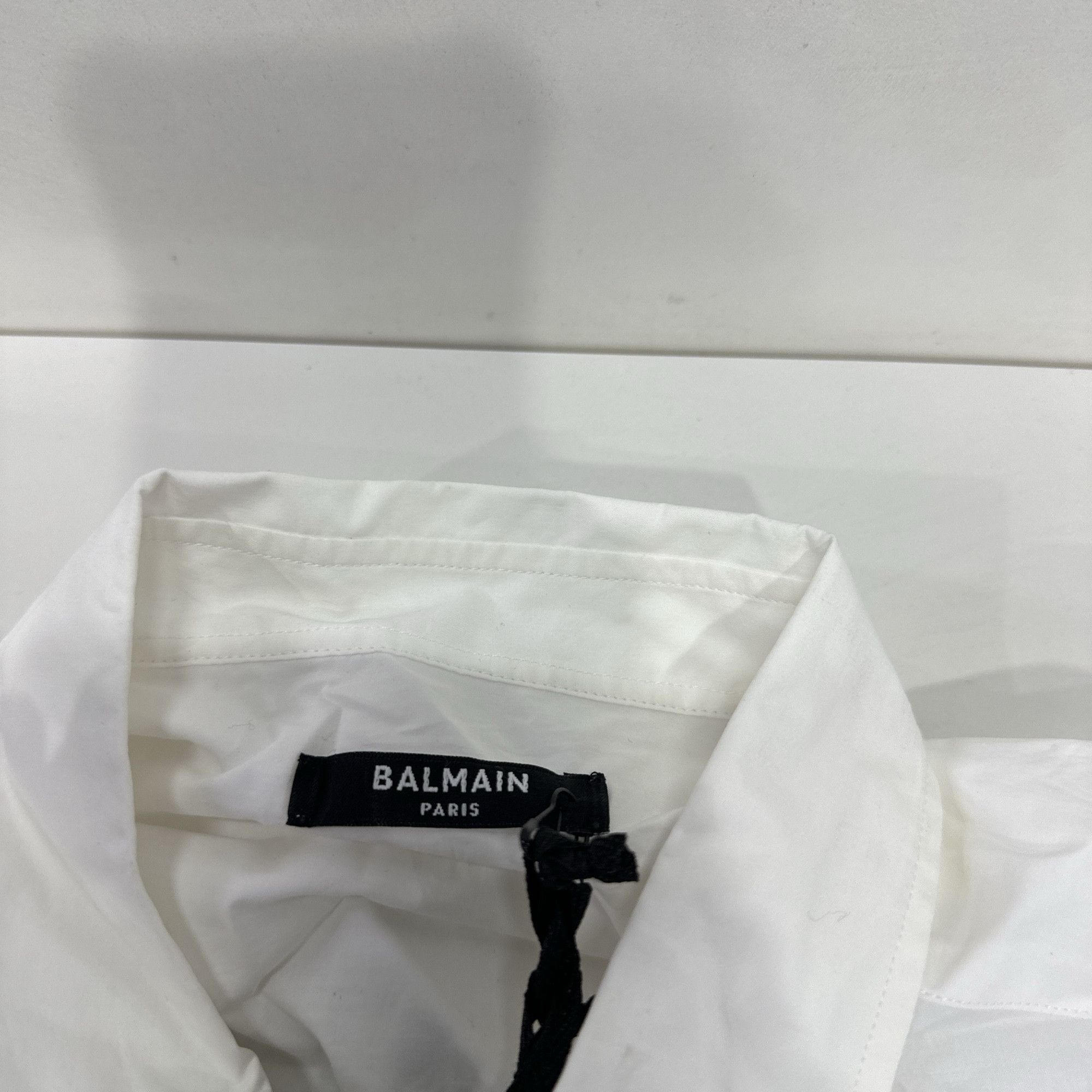 Balmain Balmain Logo Print Button Up Shirt Size 48 Size US M / EU 48-50 / 2 - 4 Thumbnail