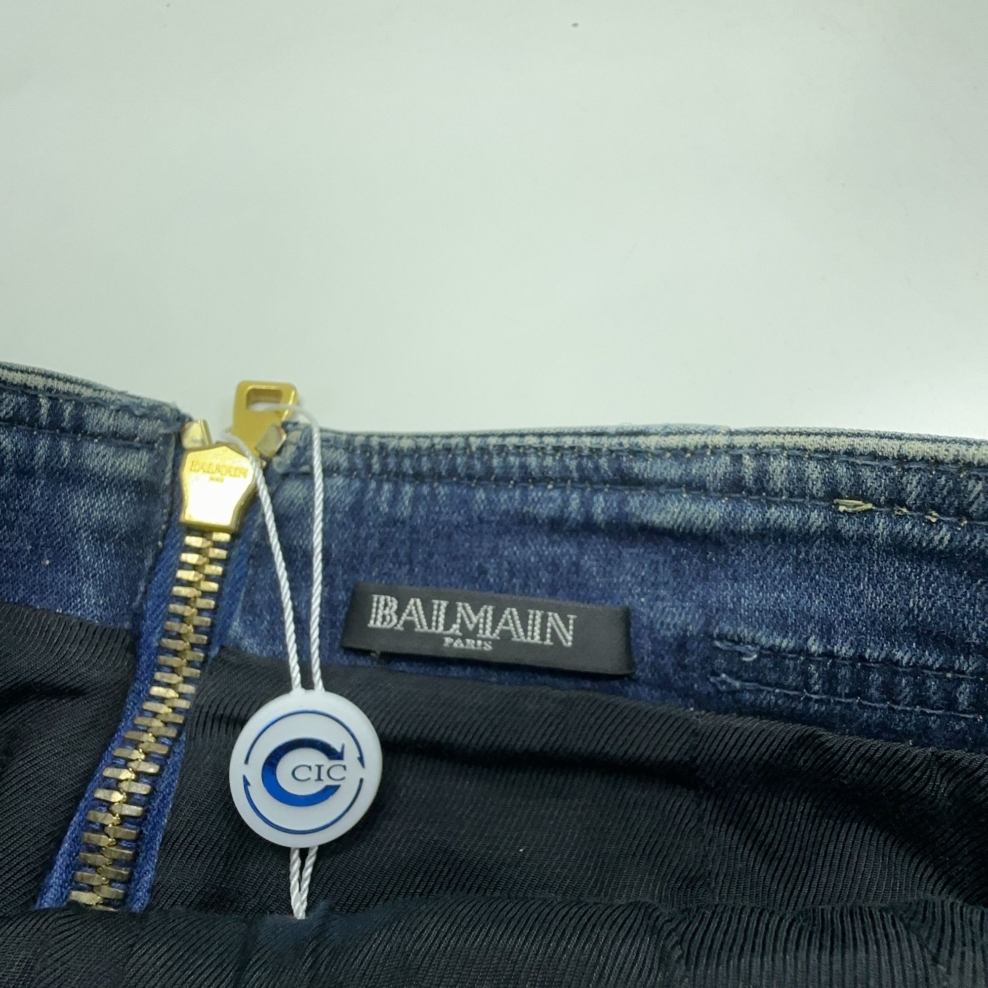 Balmain Balmain Button Detailed Denim Mini Skirt Size 34 Size 24" / US 00 / IT 34 - 3 Thumbnail
