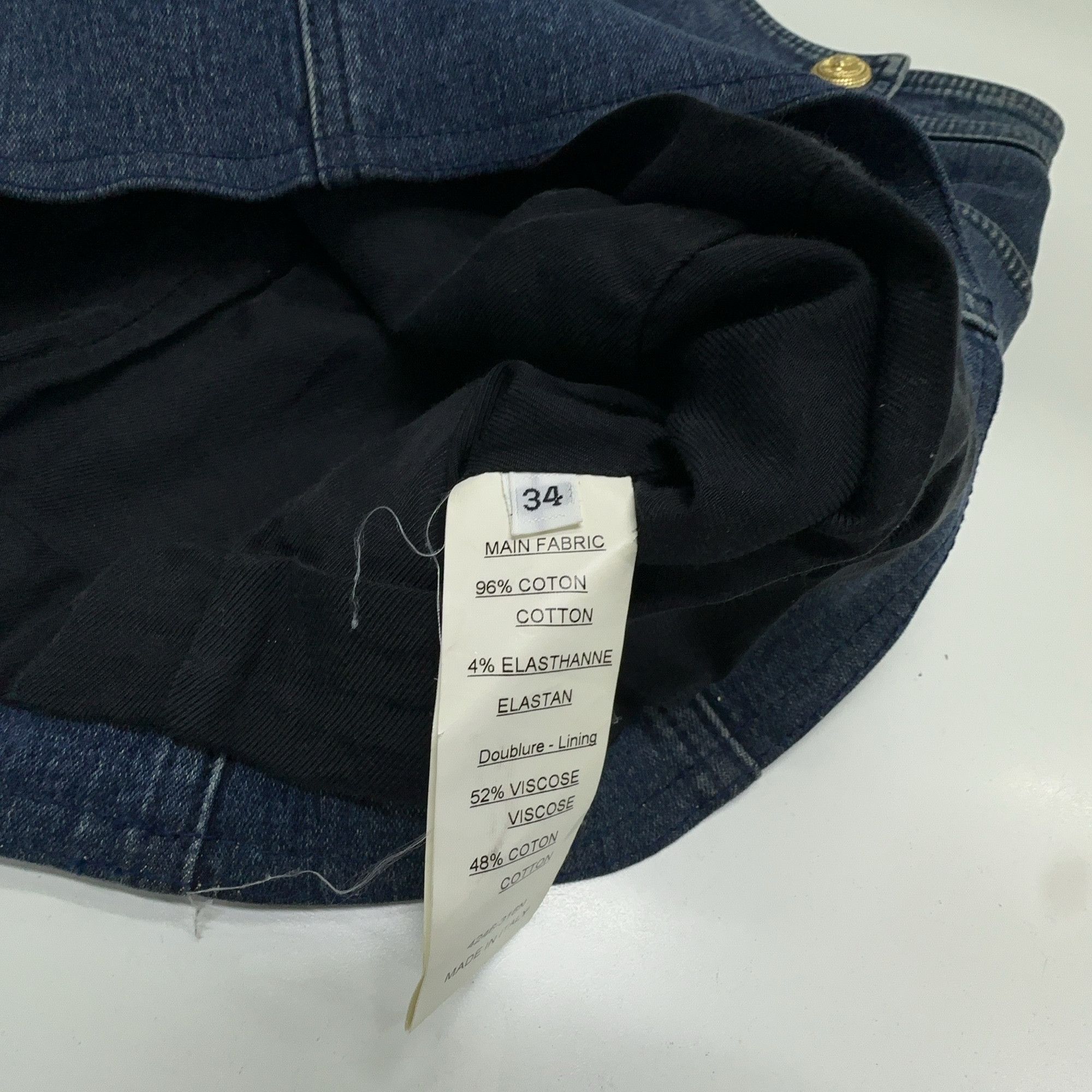 Balmain Balmain Button Detailed Denim Mini Skirt Size 34 Size 24" / US 00 / IT 34 - 4 Thumbnail