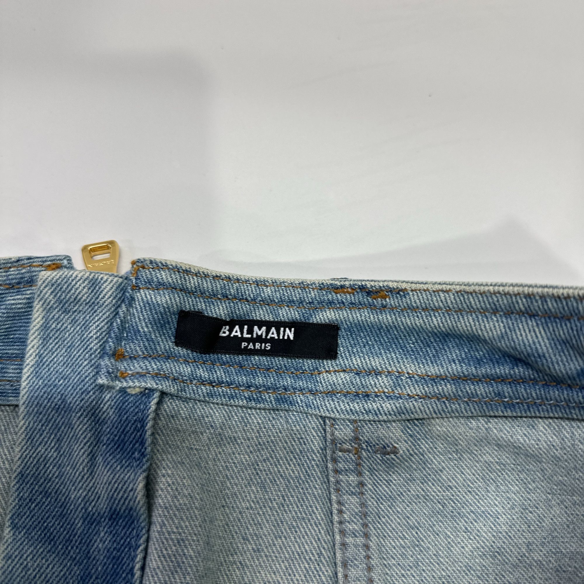 Balmain Balmain Pink Tweed Denim Mini Skirt Size 38 Size 27" / US 4 / IT 40 - 3 Thumbnail