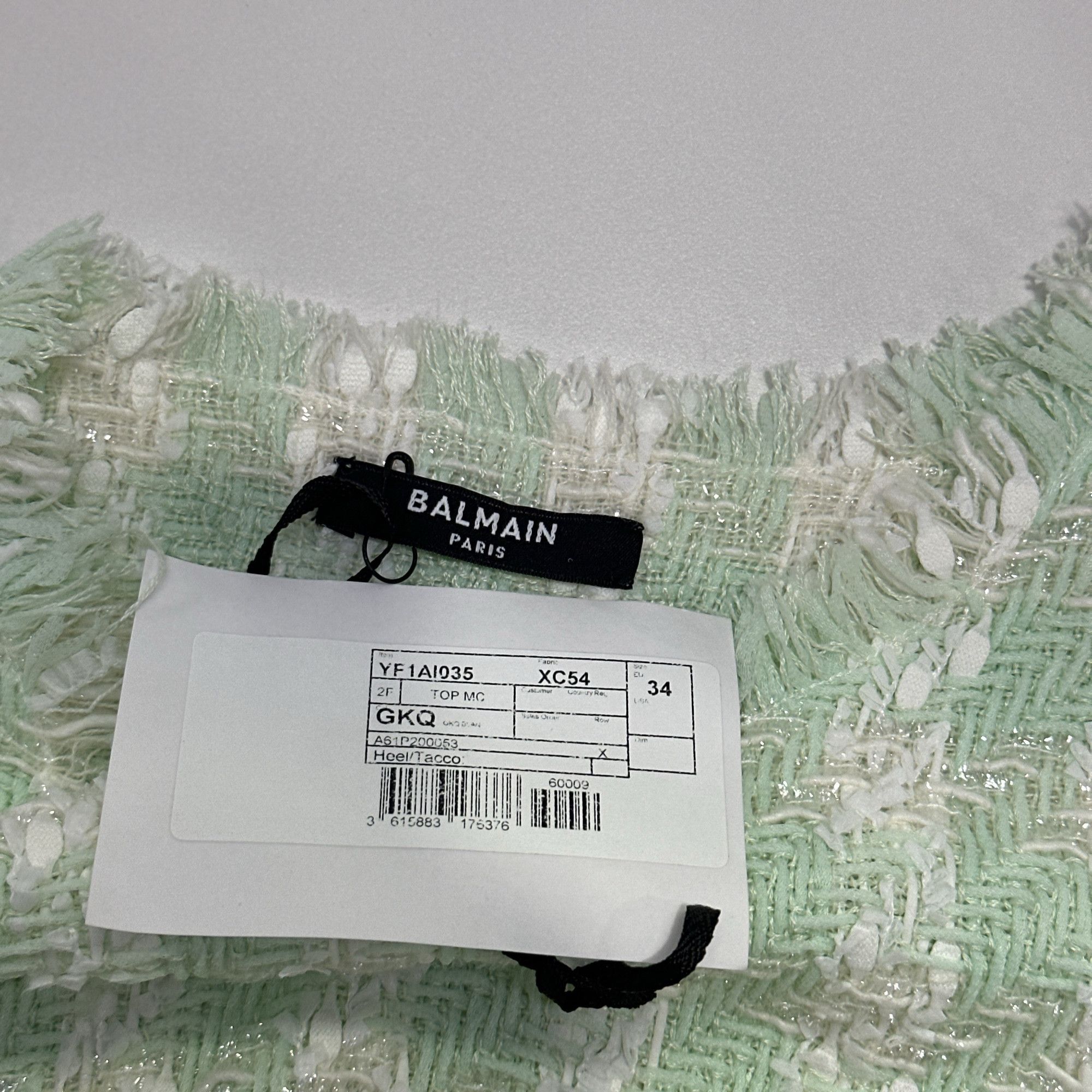 Balmain Balmain Tweed Short Sleeve Top Size 34 Size XS / US 0-2 / IT 36-38 - 4 Thumbnail