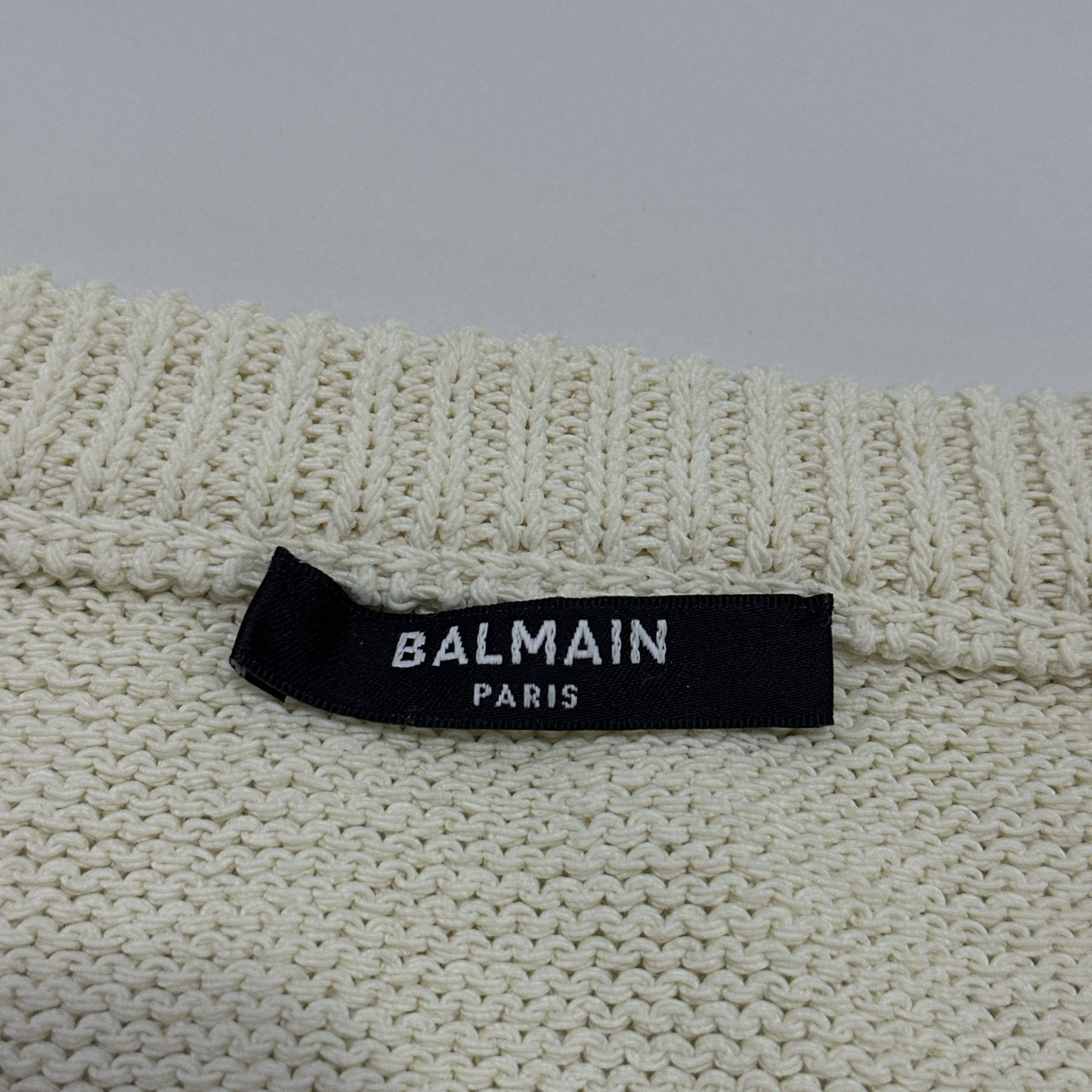 Balmain Balmain Striped Knit Short Sleeve Top Size 36 Size XS / US 0-2 / IT 36-38 - 4 Thumbnail