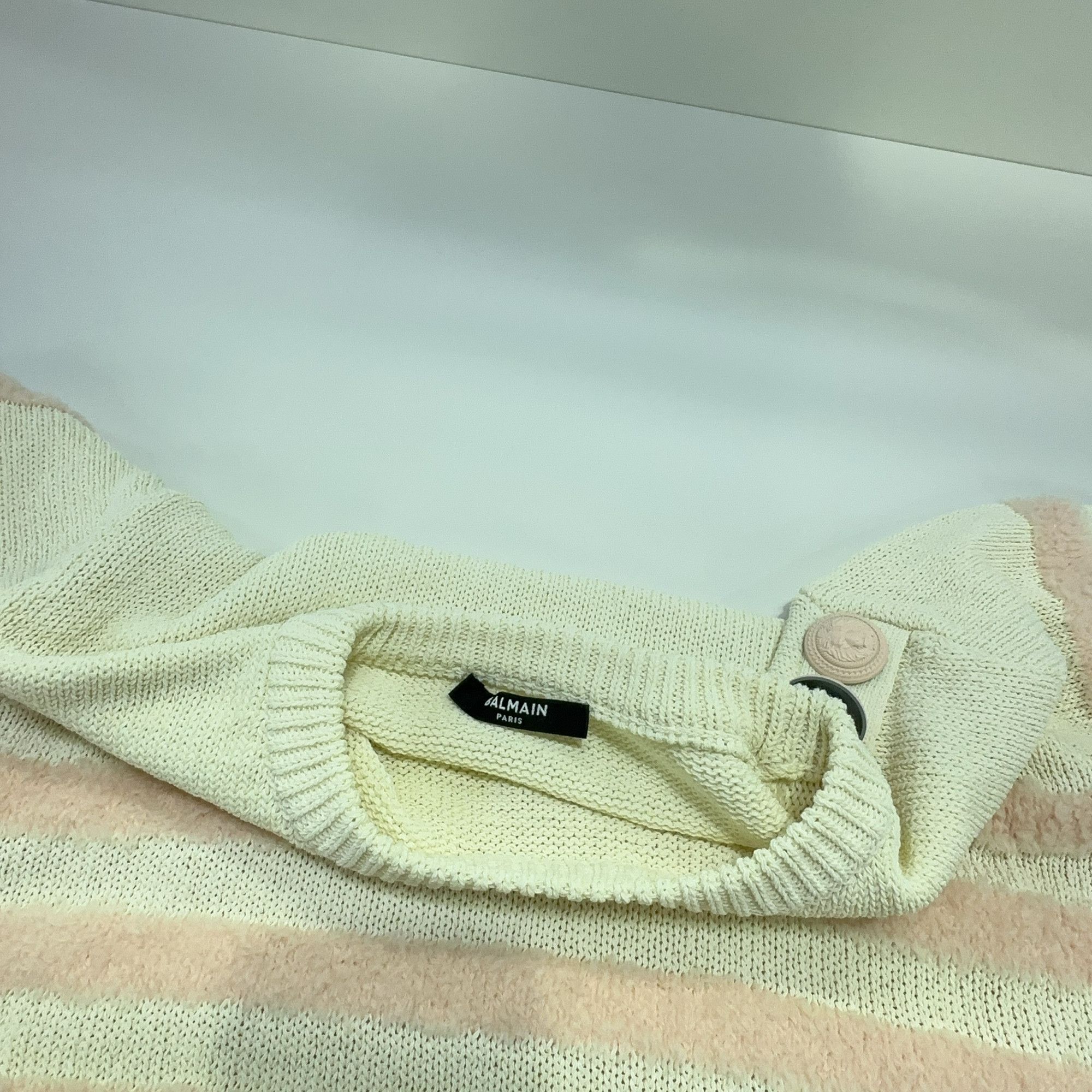 Balmain Balmain Striped Knit Short Sleeve Top Size 36 Size XS / US 0-2 / IT 36-38 - 7 Thumbnail
