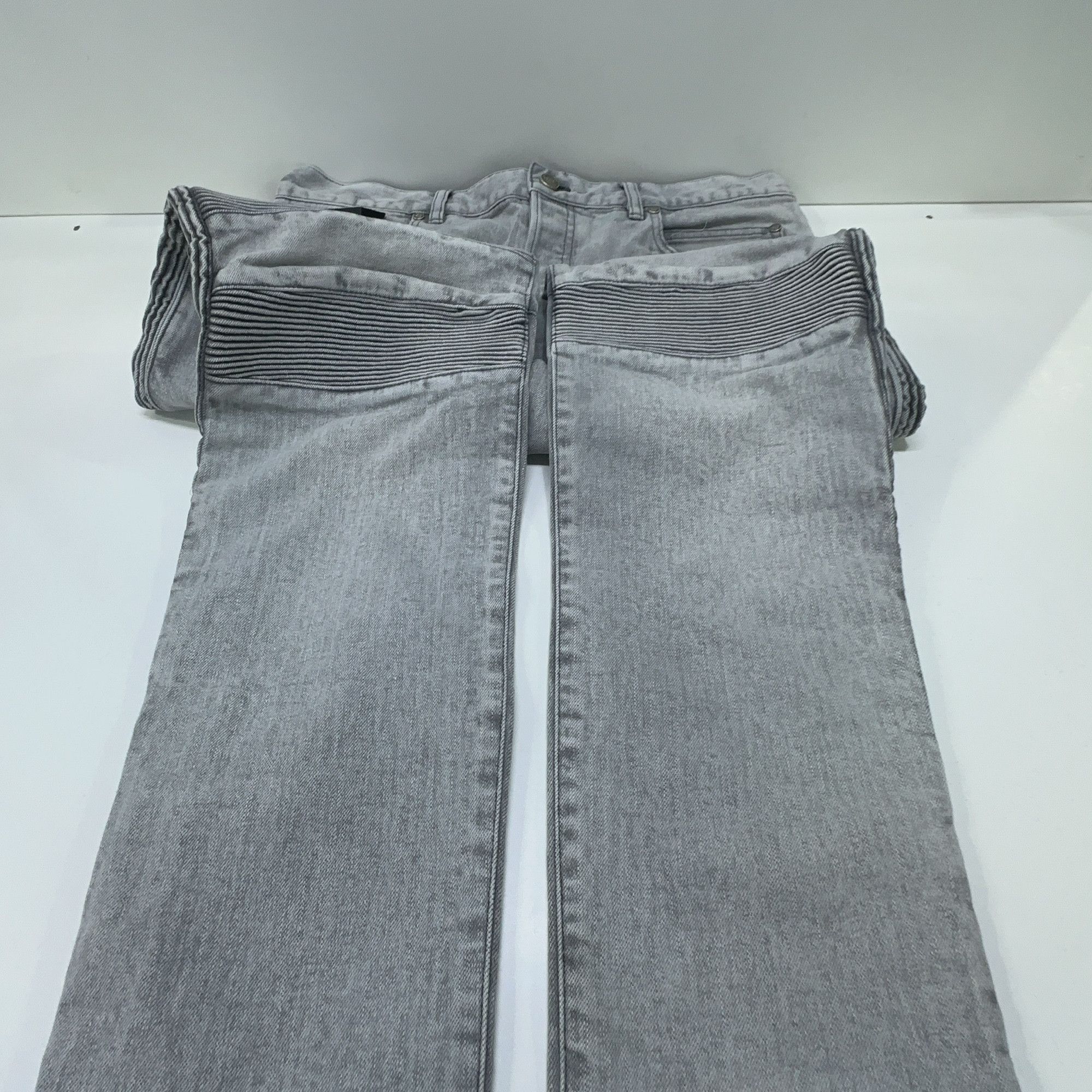 Balmain Balmain Grey Ribbed Panel Tapered Jeans Size 34 Size US 34 / EU 50 - 12 Thumbnail
